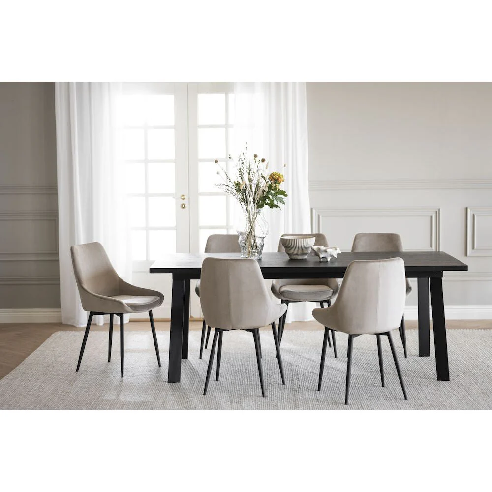 SIERRA Esszimmerstuhl Beige/schwarz 49x55x85cm - Image 2