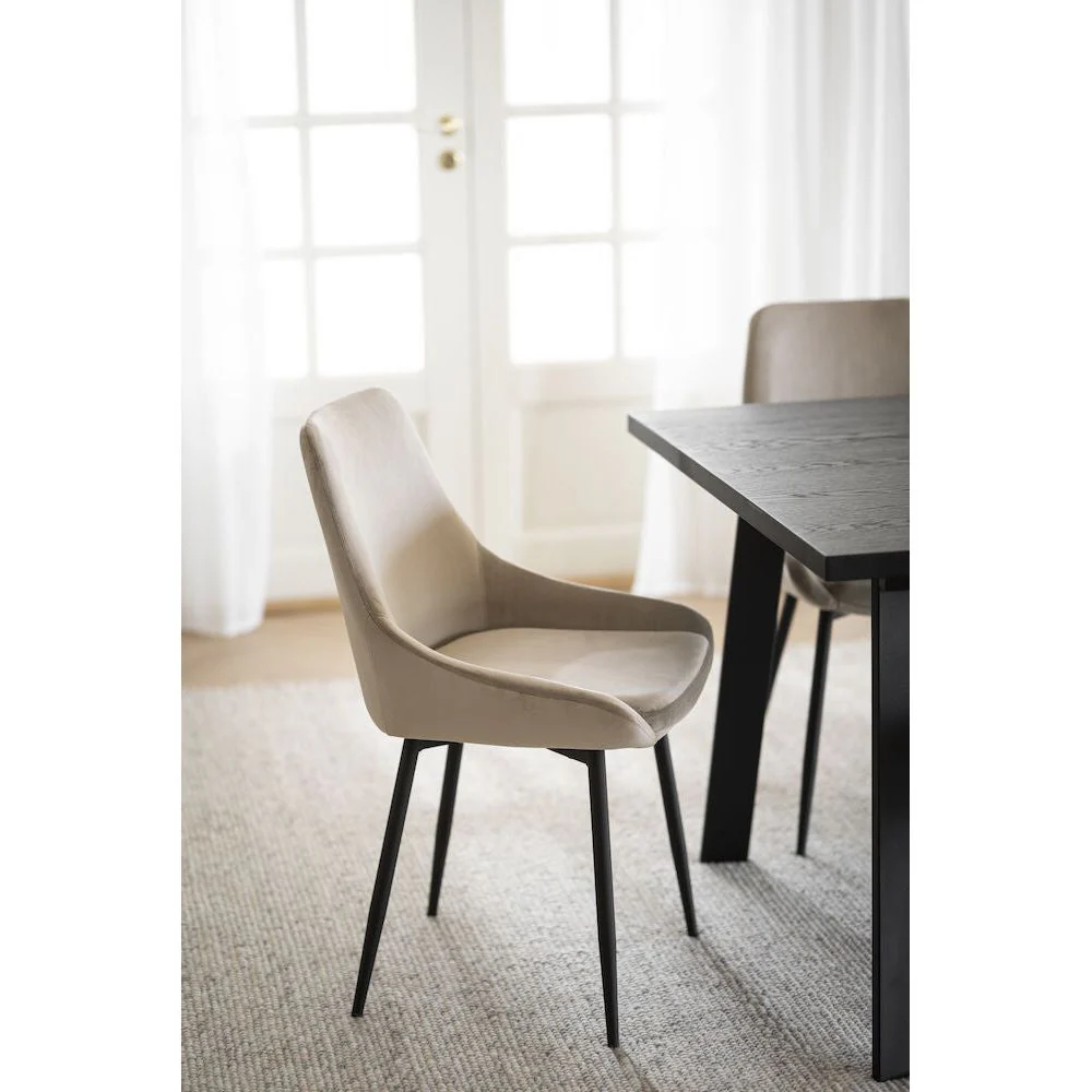SIERRA Esszimmerstuhl Beige/schwarz 49x55x85cm - Image 6