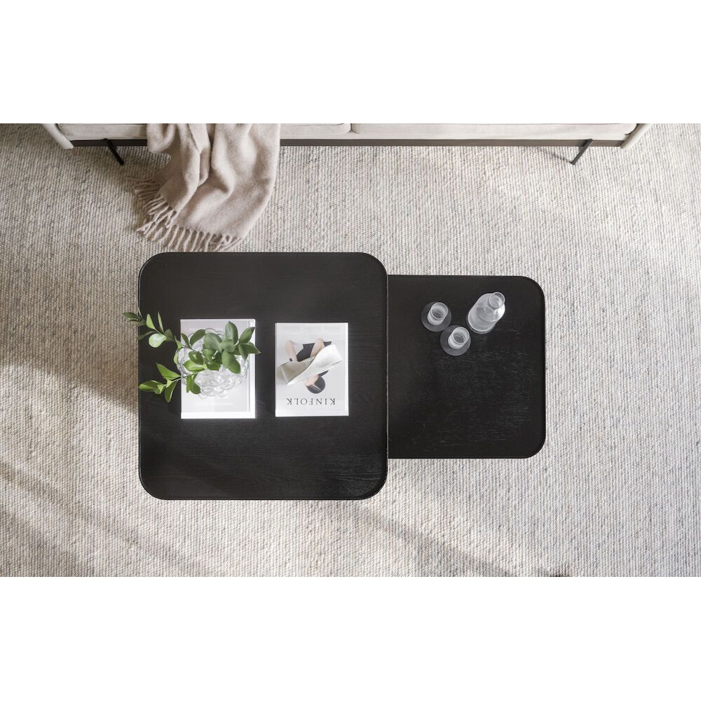 SULLIVAN Couchtisch Schwarz 80x80x40cm - Image 6
