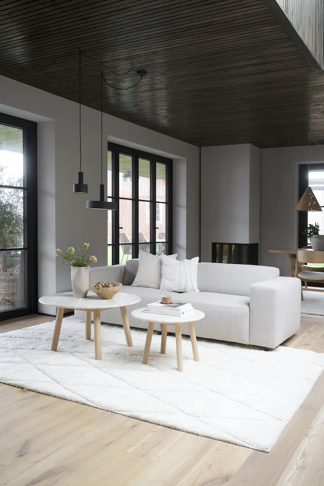 TARANSAY Couchtisch Rund Beige/Weiß pigmentiert 60x60x40cm - Image 6