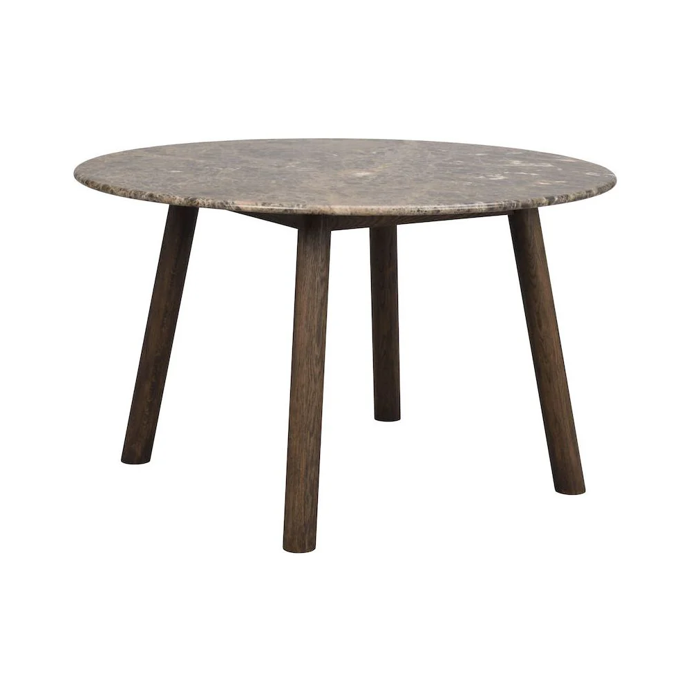 TARANSAY Esstisch Braun Marmor 125x125x75cm