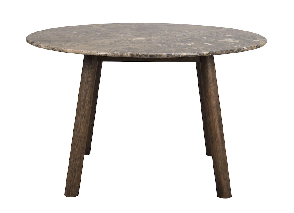 TARANSAY Esstisch Braun Marmor 125x125x75cm - Image 4