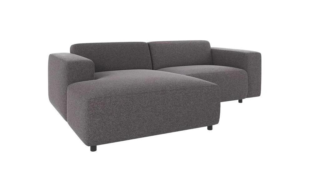 WILLARD 3-Sitzer-Sofa Links dunkelgrau 234x161x70cm - Image 2