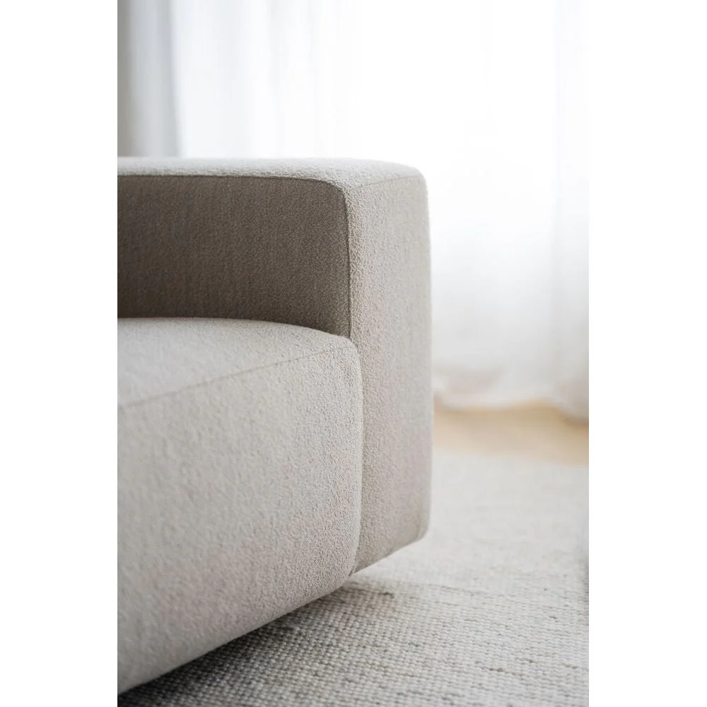 WILLARD Modulares Sofa Chaise Longue Links Hellbeige 312x161x70cm - Image 6