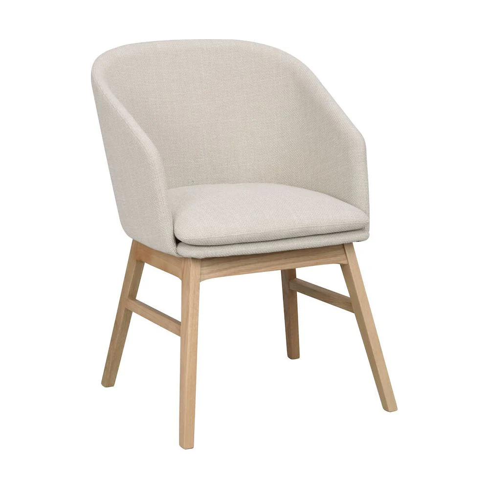 WINDHAM Esszimmerstuhl Beige/Eiche 57x62x80cm