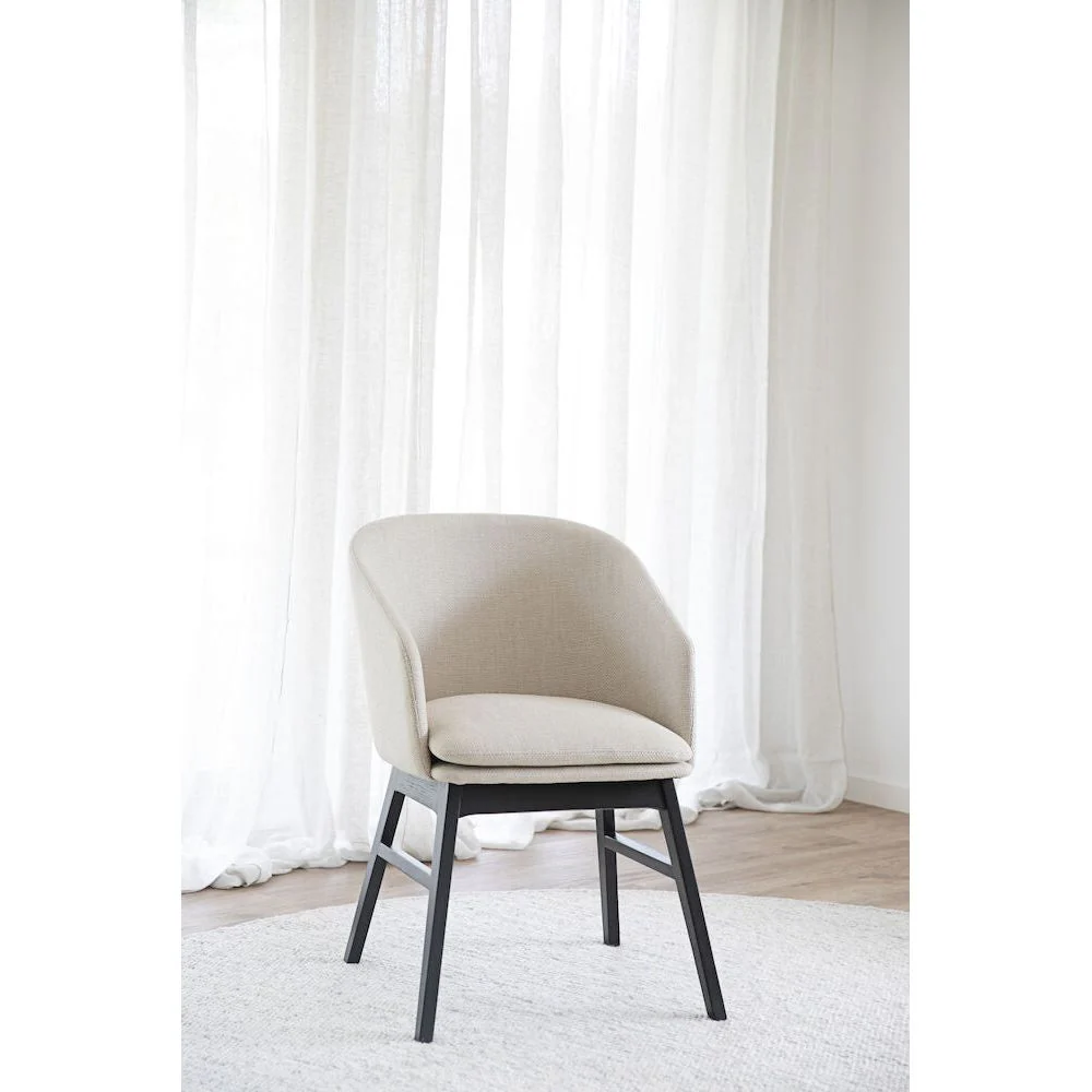 WINDHAM Esszimmerstuhl Beige/schwarz 57x62x80cm - Image 2