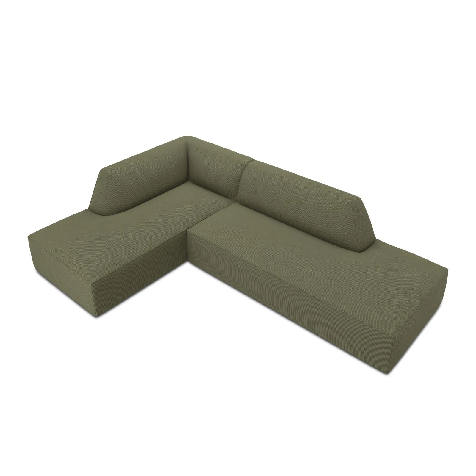 Ruby 4-Sitzer Ecksofa offen, Links, mit Bezug aus Samt, Cord oder Strukturstoff, 273x180 cm - Image 10