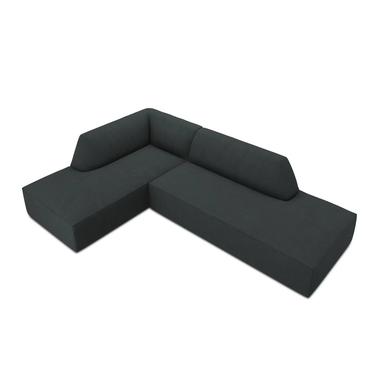 Ruby 4-Sitzer Ecksofa offen, Links, mit Bezug aus Samt, Cord oder Strukturstoff, 273x180 cm - Image 52