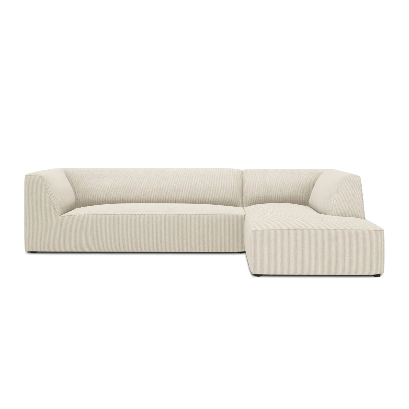 Ruby 4-Sitzer Ecksofa Rechts, mit Bezug aus Samt, Cord oder Strukturstoff, 273x180 cm