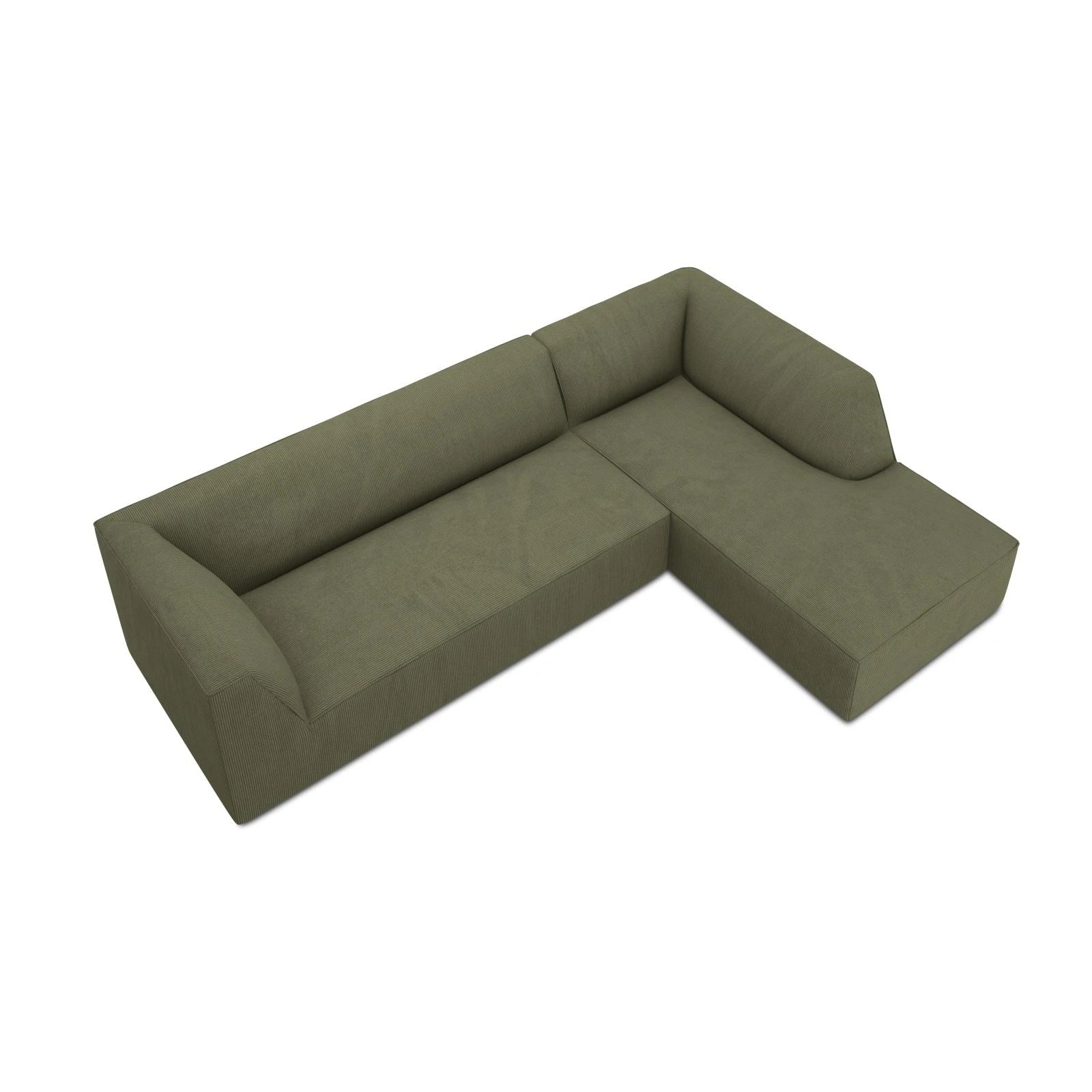 Ruby 4-Sitzer Ecksofa Rechts, mit Bezug aus Samt, Cord oder Strukturstoff, 273x180 cm - Image 11