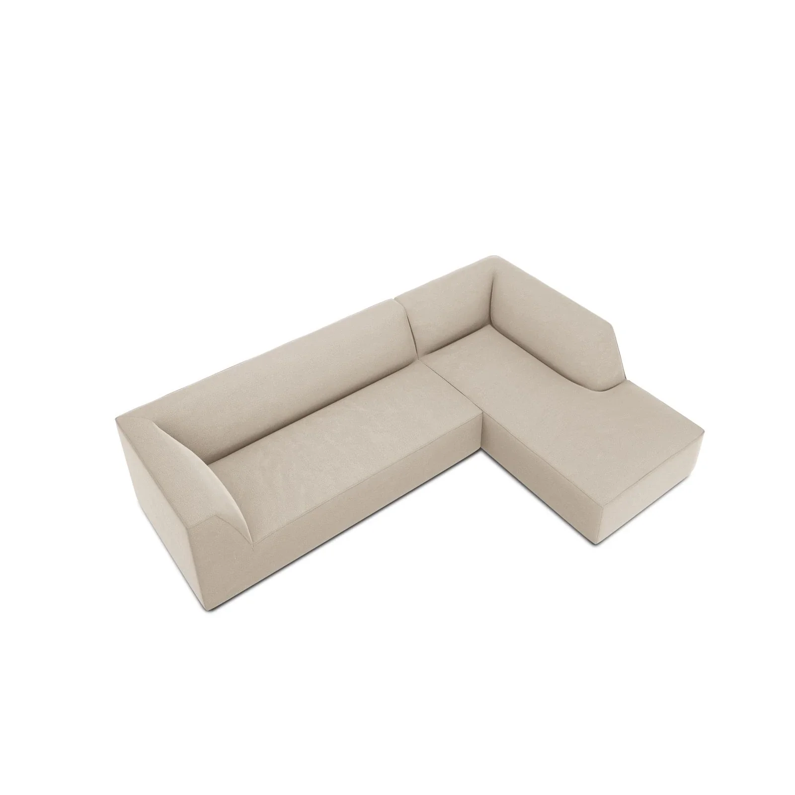 Ruby 4-Sitzer Ecksofa Rechts, mit Bezug aus Samt, Cord oder Strukturstoff, 273x180 cm - Image 130