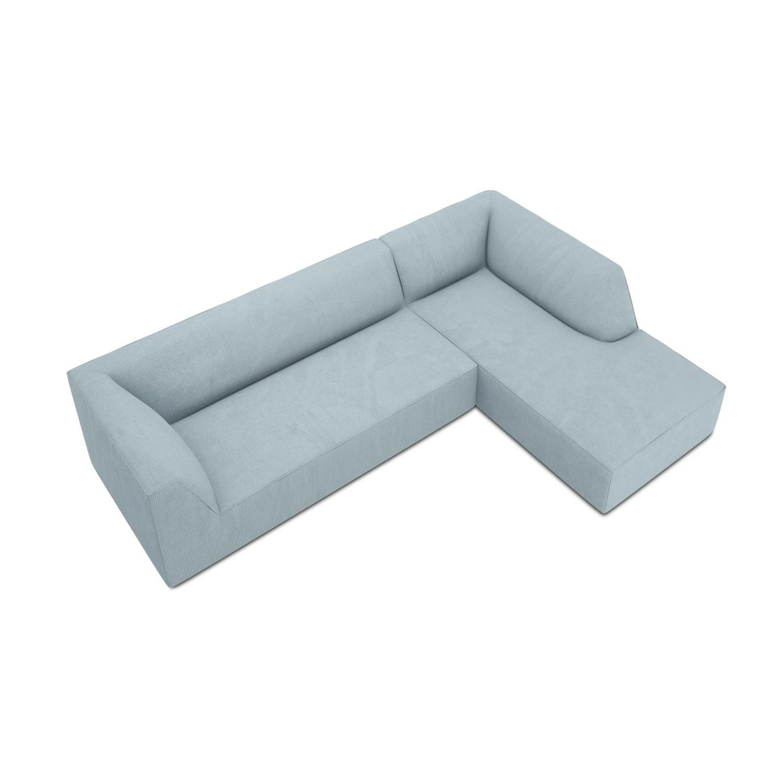 Ruby 4-Sitzer Ecksofa Rechts, mit Bezug aus Samt, Cord oder Strukturstoff, 273x180 cm - Image 27
