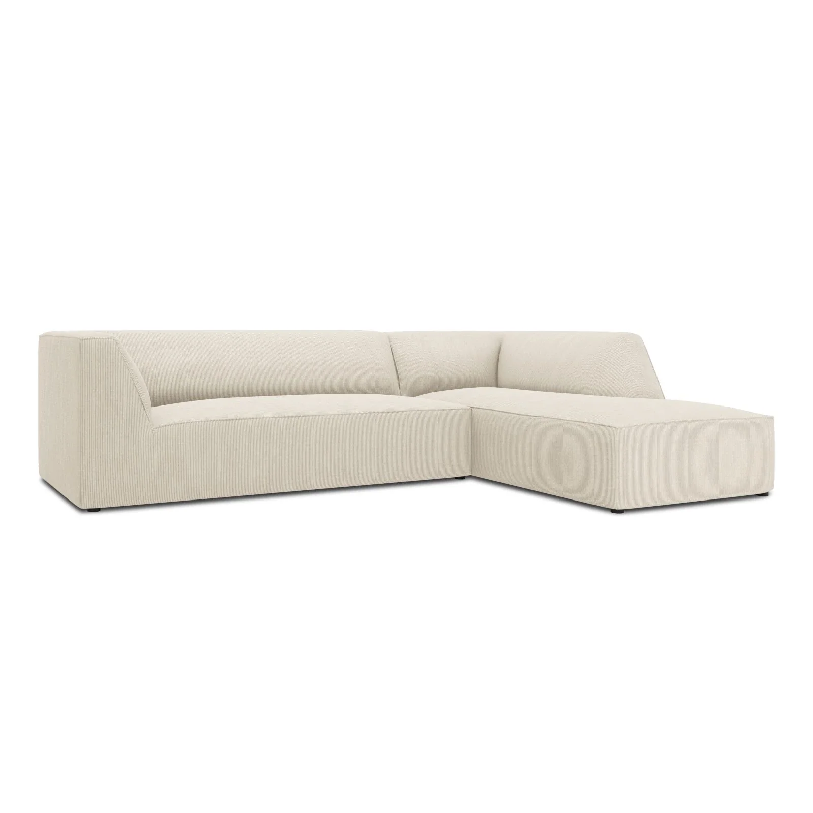 Ruby 4-Sitzer Ecksofa Rechts, mit Bezug aus Samt, Cord oder Strukturstoff, 273x180 cm - Image 4