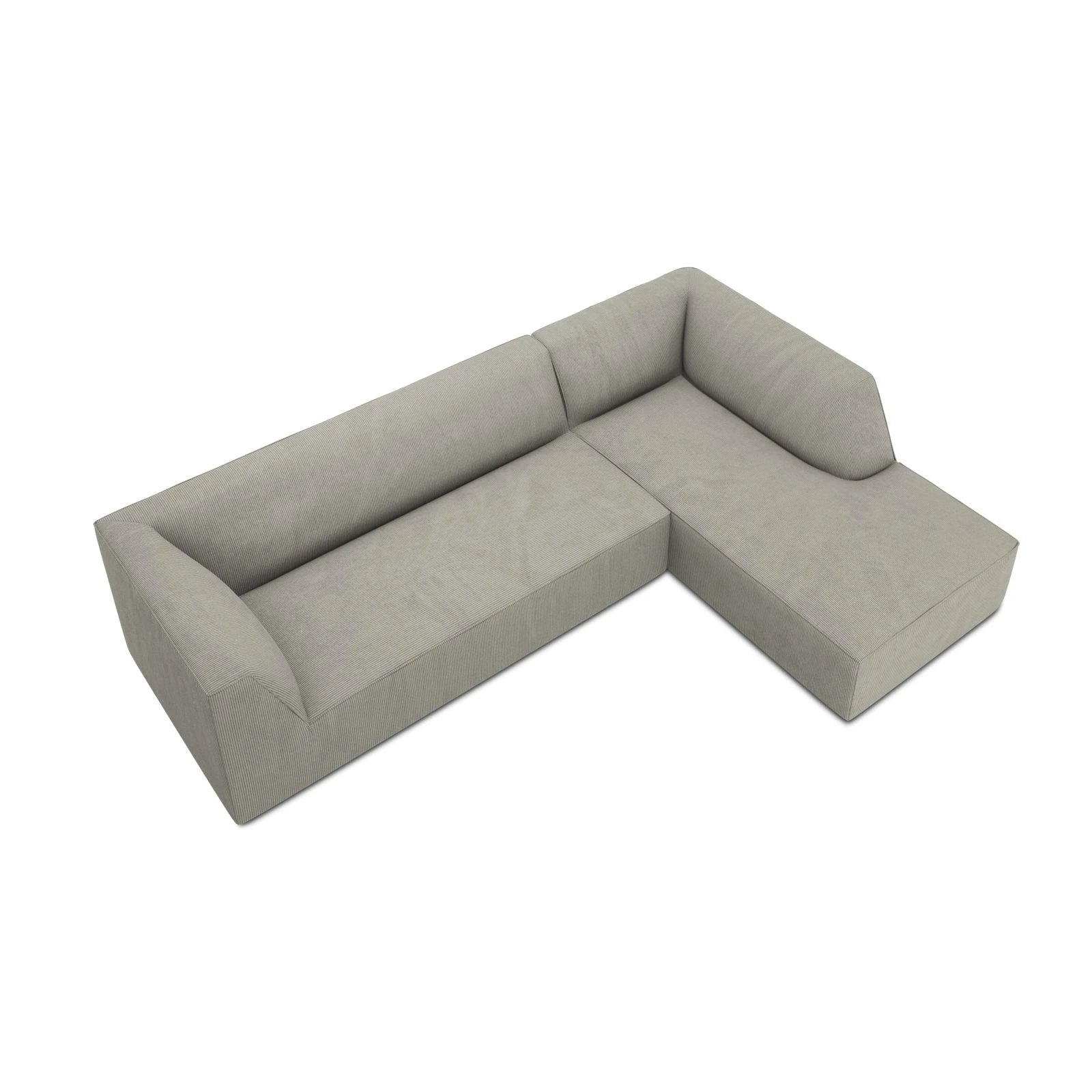 Ruby 4-Sitzer Ecksofa Rechts, mit Bezug aus Samt, Cord oder Strukturstoff, 273x180 cm - Image 43