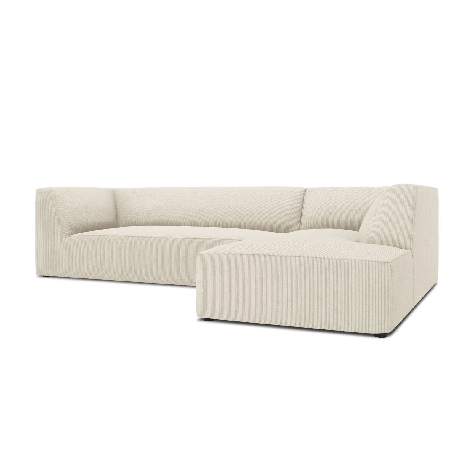Ruby 4-Sitzer Ecksofa Rechts, mit Bezug aus Samt, Cord oder Strukturstoff, 273x180 cm - Image 5