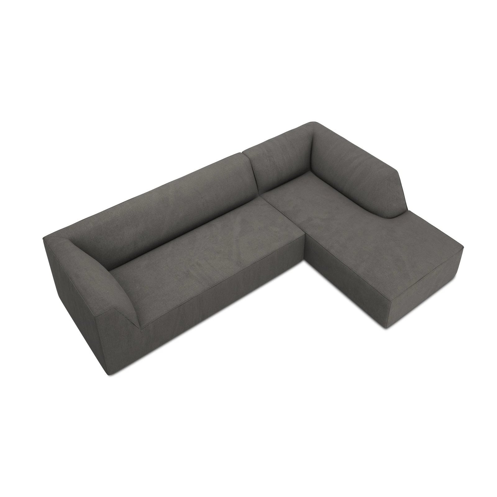 Ruby 4-Sitzer Ecksofa Rechts, mit Bezug aus Samt, Cord oder Strukturstoff, 273x180 cm - Image 51