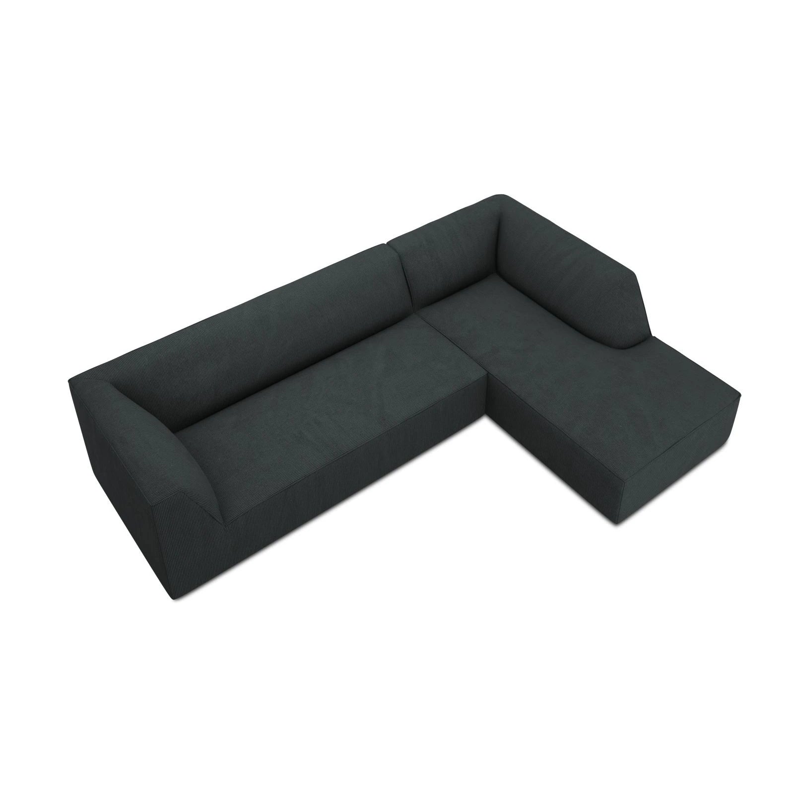 Ruby 4-Sitzer Ecksofa Rechts, mit Bezug aus Samt, Cord oder Strukturstoff, 273x180 cm - Image 59