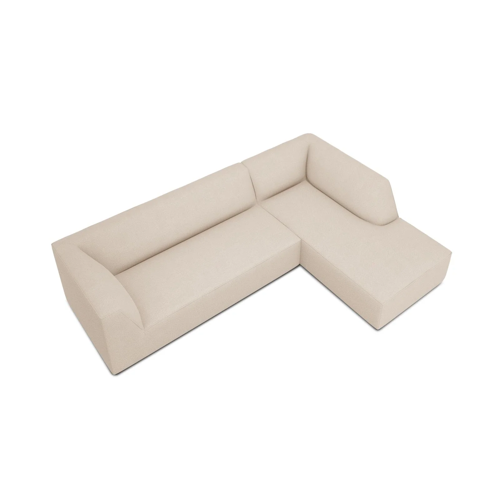 Ruby 4-Sitzer Ecksofa Rechts, mit Bezug aus Samt, Cord oder Strukturstoff, 273x180 cm - Image 80