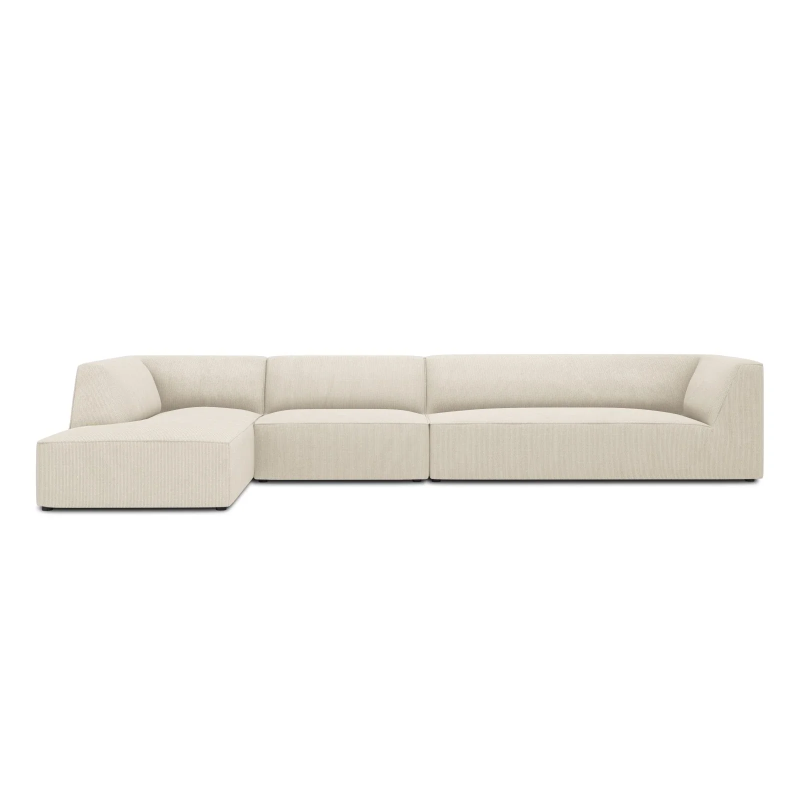 Ruby 5-Sitzer Ecksofa Links, mit Bezug aus Samt, Cord oder Strukturstoff, 366x180 cm