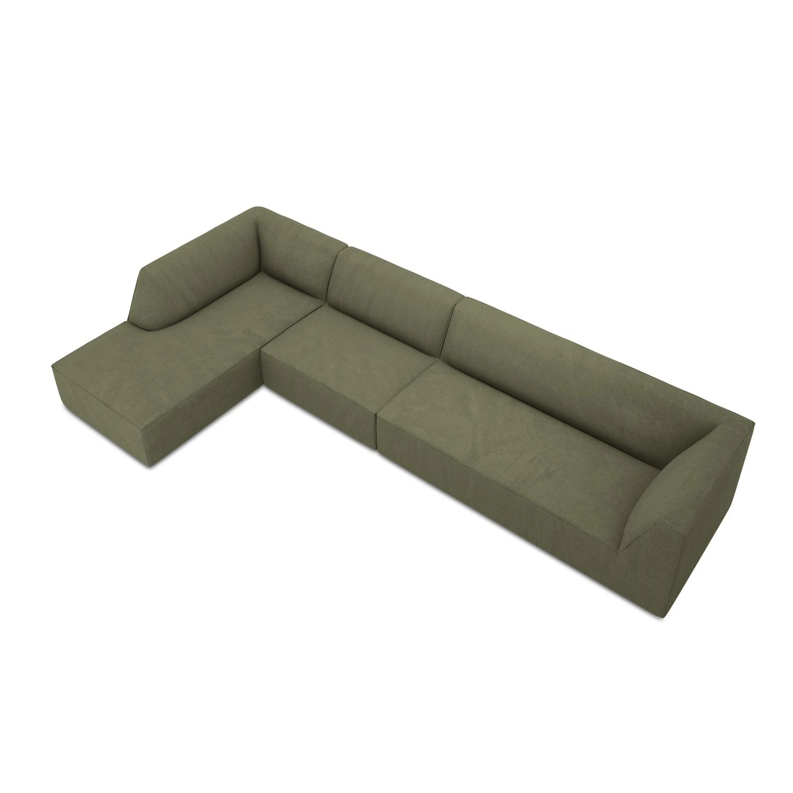 Ruby 5-Sitzer Ecksofa Links, mit Bezug aus Samt, Cord oder Strukturstoff, 366x180 cm - Image 11