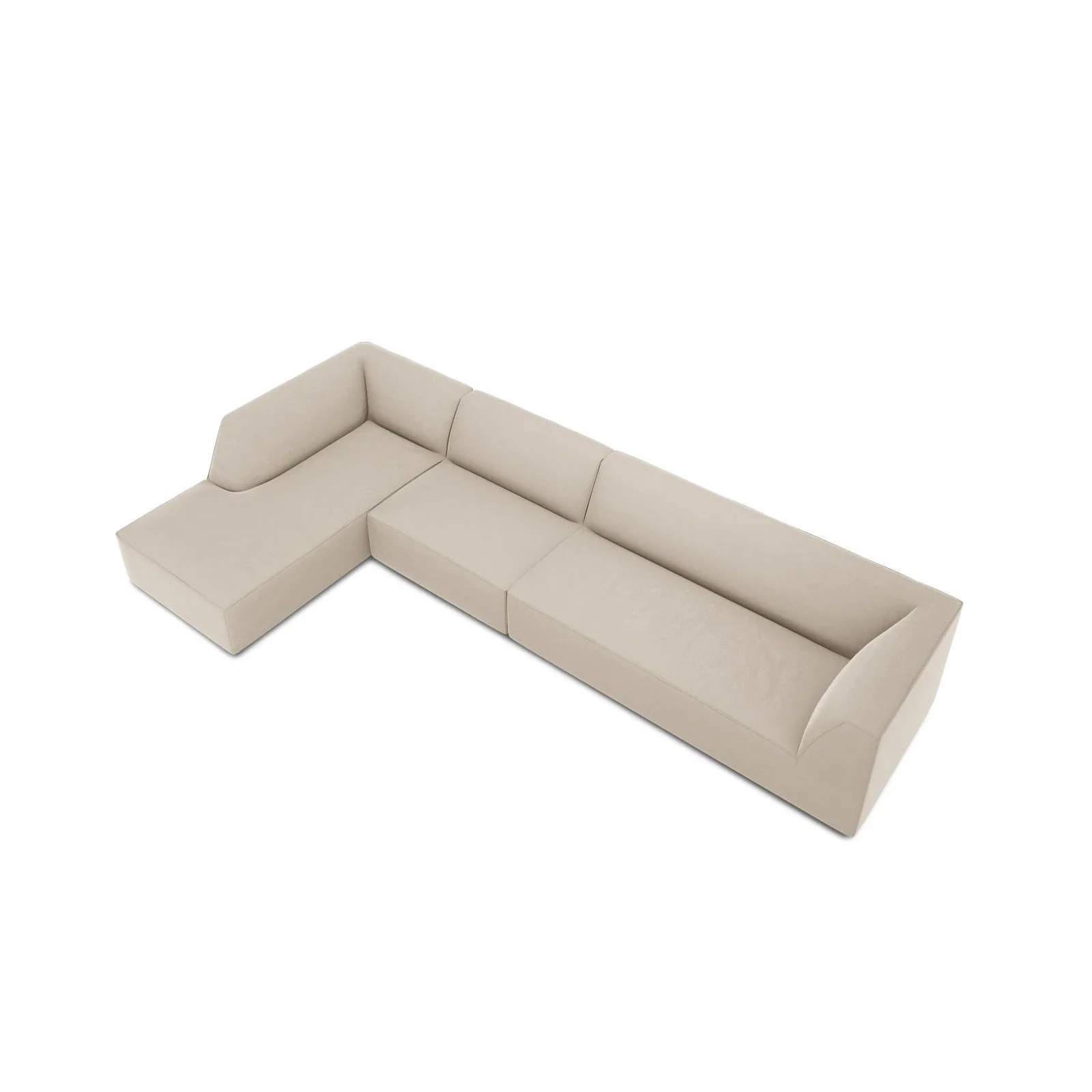 Ruby 5-Sitzer Ecksofa Links, mit Bezug aus Samt, Cord oder Strukturstoff, 366x180 cm - Image 130