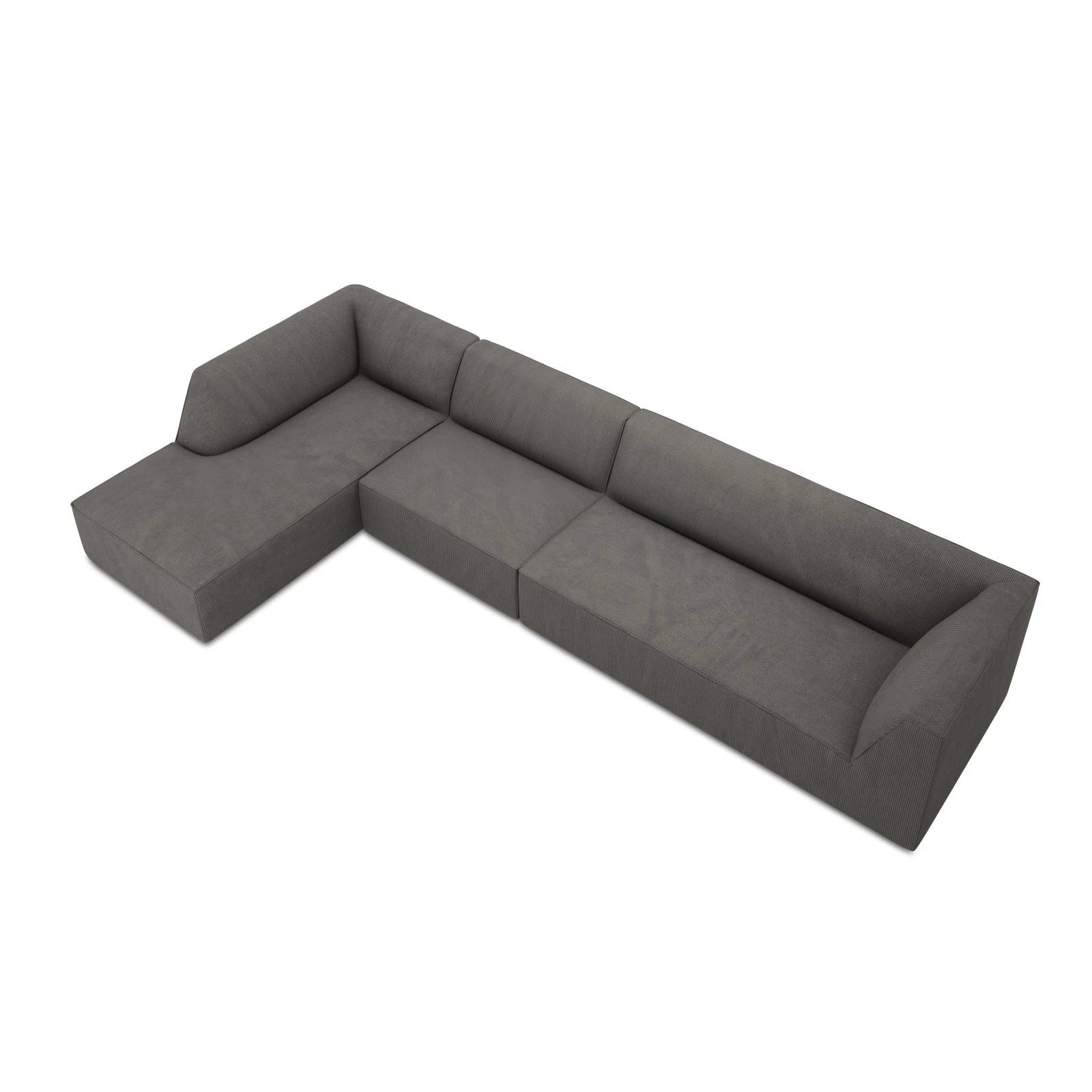 Ruby 5-Sitzer Ecksofa Links, mit Bezug aus Samt, Cord oder Strukturstoff, 366x180 cm - Image 51