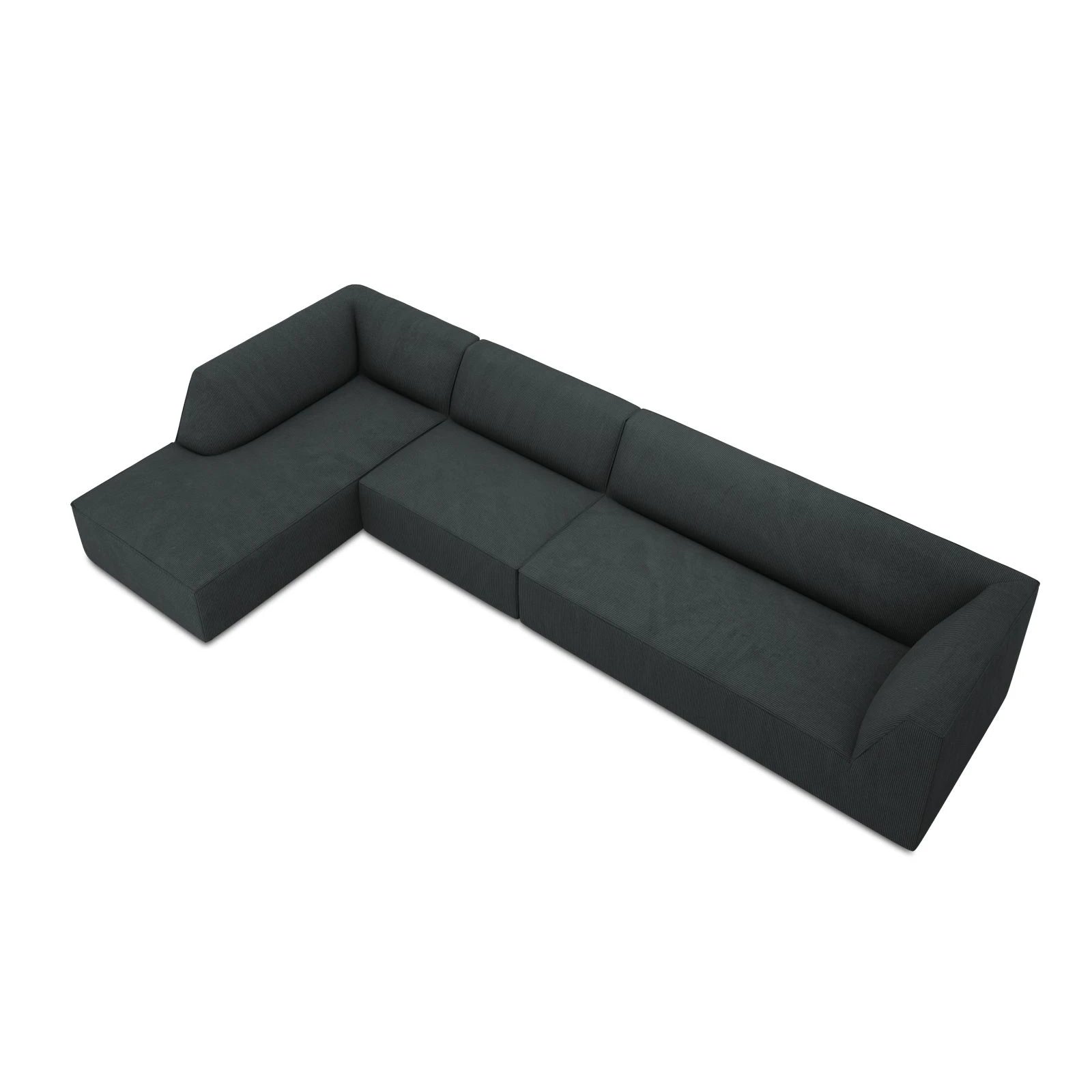 Ruby 5-Sitzer Ecksofa Links, mit Bezug aus Samt, Cord oder Strukturstoff, 366x180 cm - Image 59
