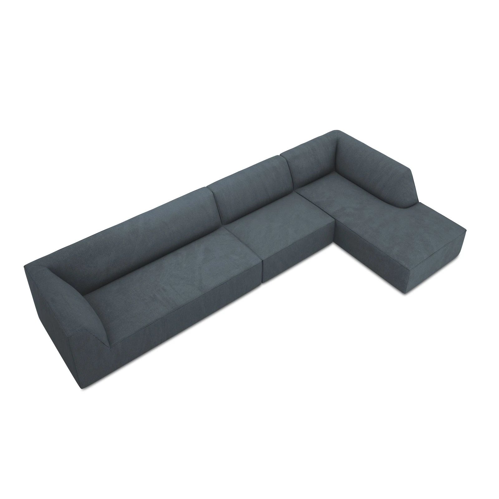 Ruby 5-Sitzer Ecksofa Rechts, mit Bezug aus Samt, Cord oder Strukturstoff, 366x180 cm - Image 35