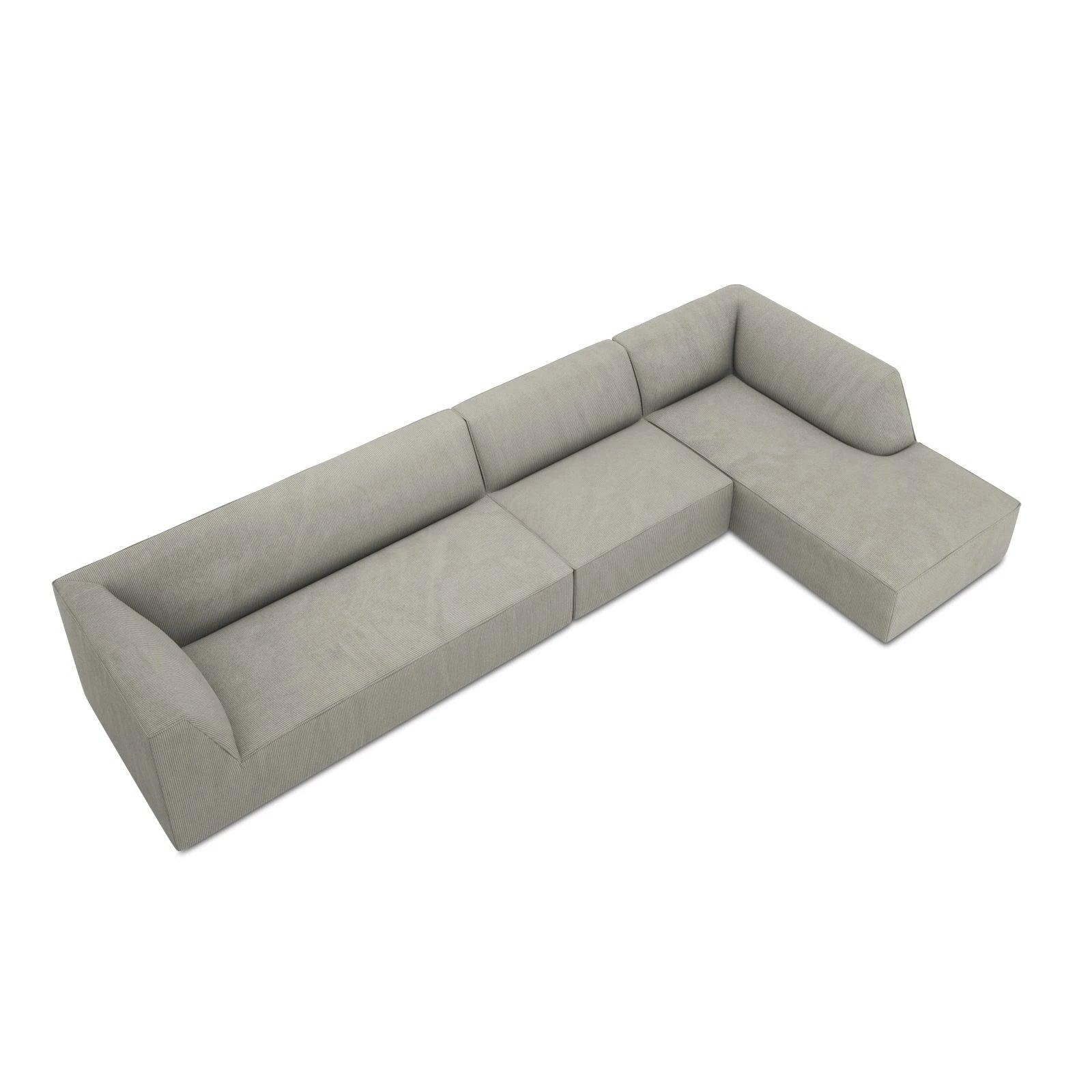 Ruby 5-Sitzer Ecksofa Rechts, mit Bezug aus Samt, Cord oder Strukturstoff, 366x180 cm - Image 43
