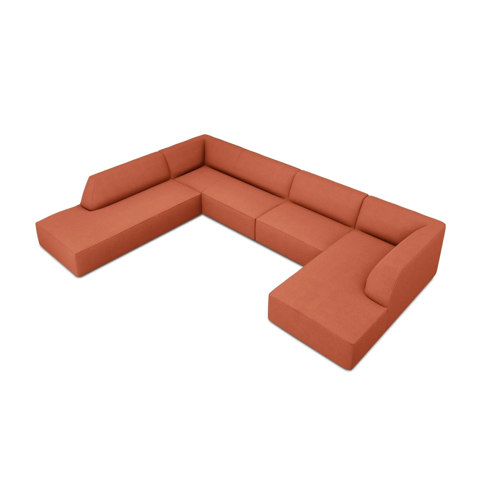 Ruby 7-Sitzer Panorama-Sofa Links, mit Bezug in Samt, Cord oder Strukturstoff, 366x273 cm - Image 107