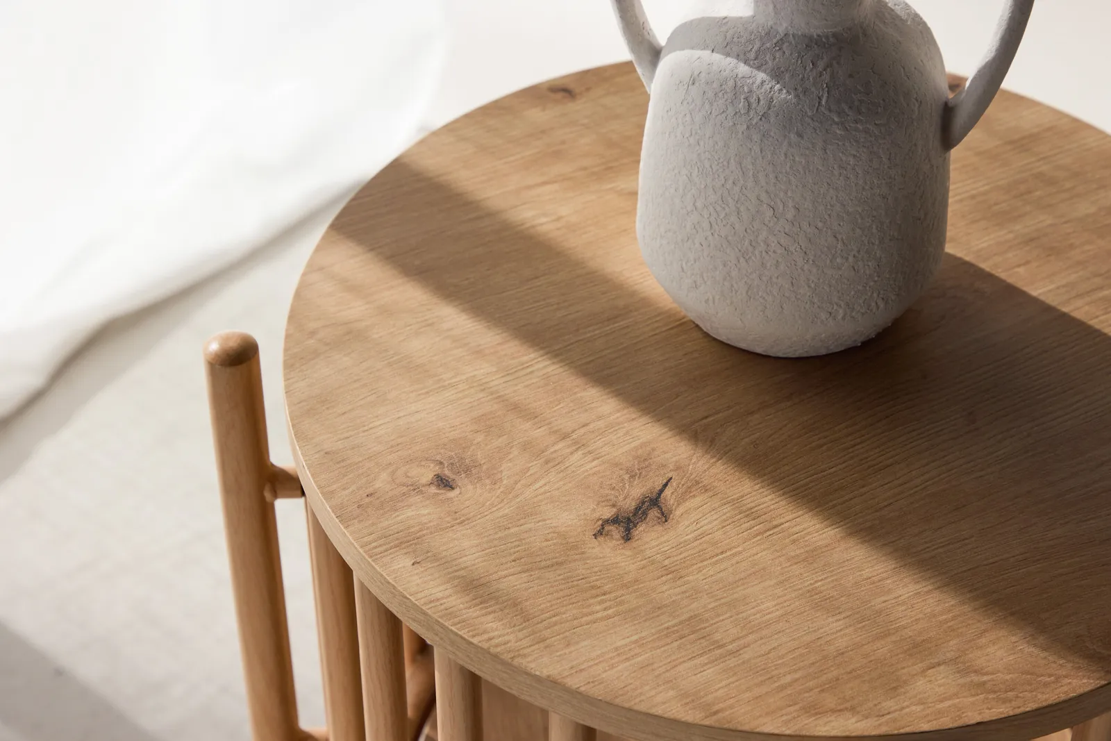 Runder Beistelltisch Rubbo naturfarbend ⌀45 - Image 3