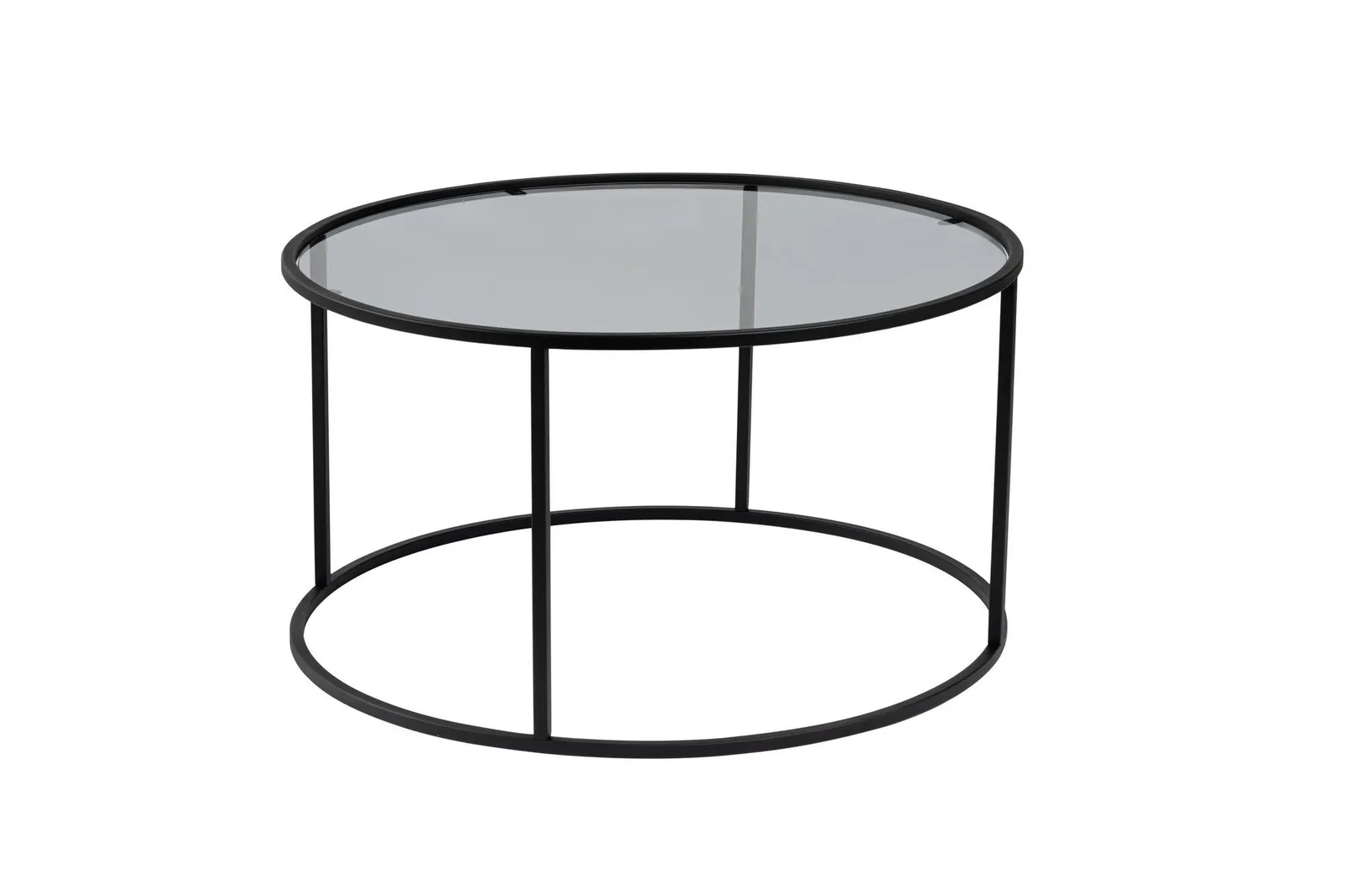 Runder Couchtisch Aurum aus gehärtetem Glas und Metall 80Ø - Image 7