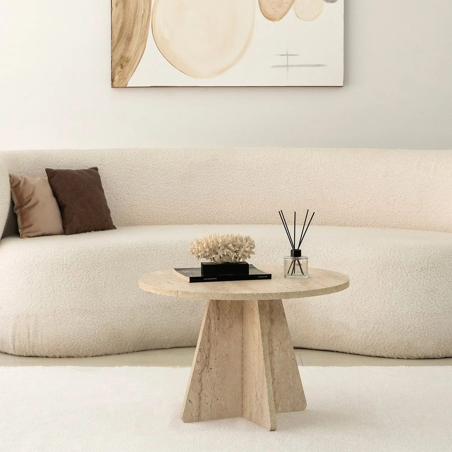 Runder Couchtisch Mushroom aus melaminbeschichteten Holz, 60×60×40 cm - Image 24