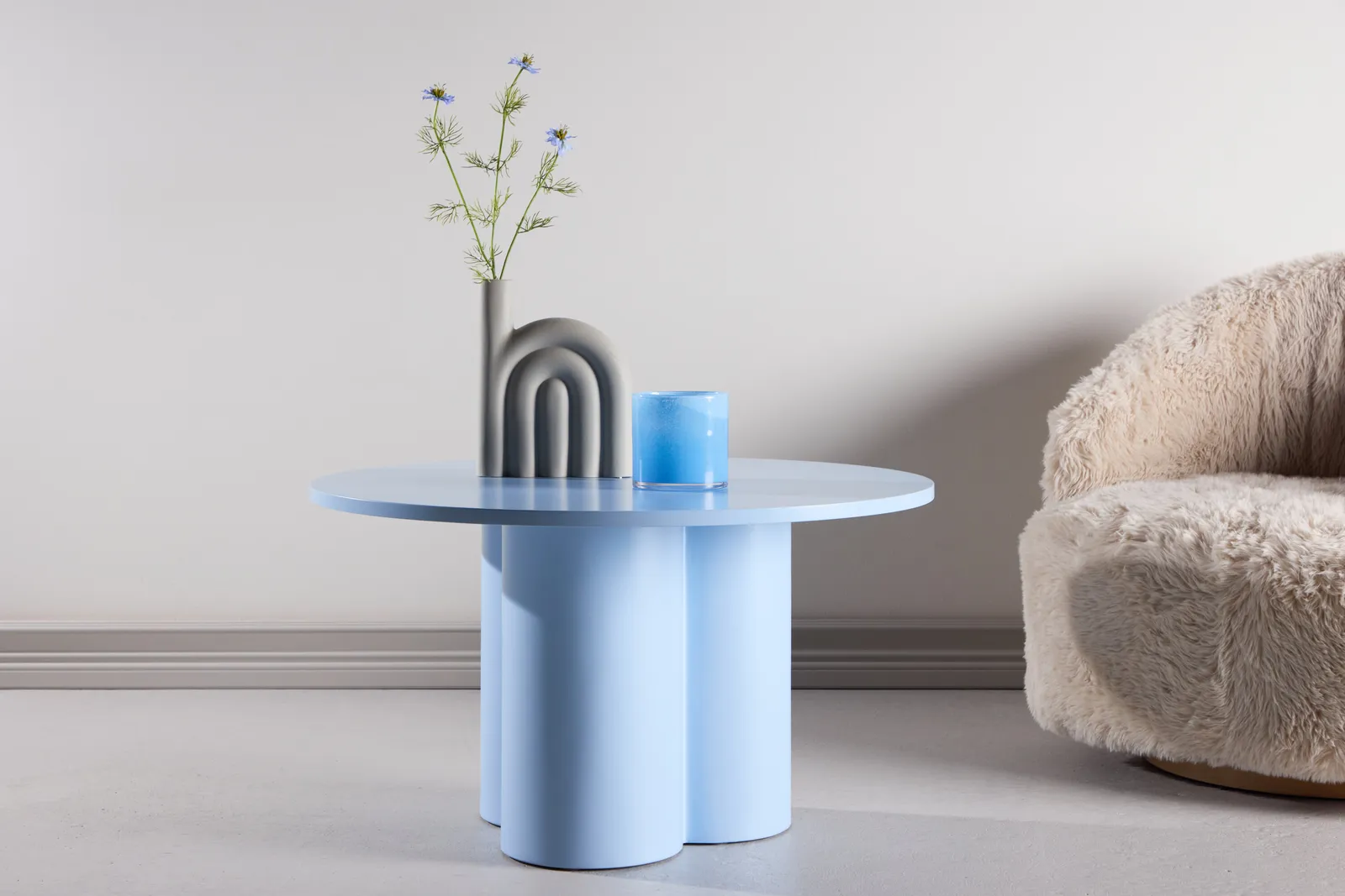 Runder Couchtisch Olivia in babyblau ⌀80 - Image 2
