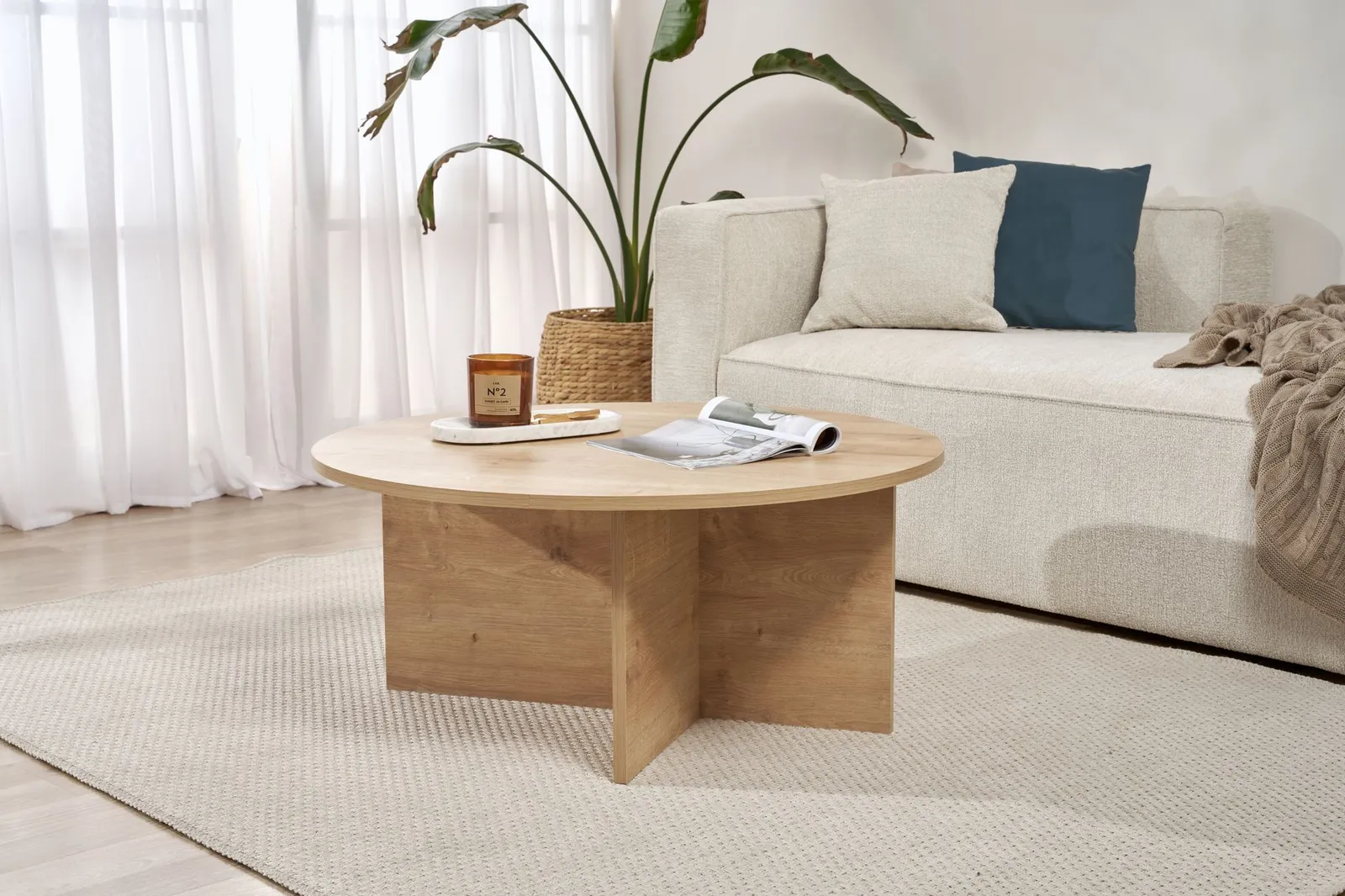 Runder Couchtisch Soleil aus Holz 90Ø - Image 10