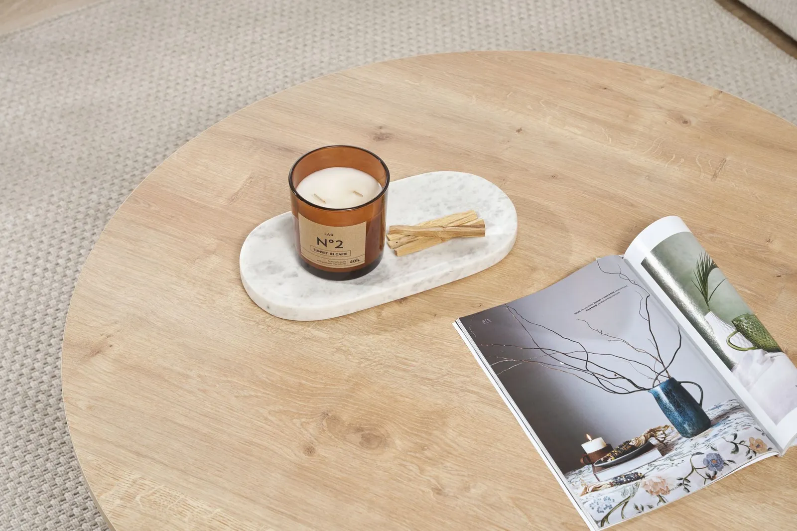 Runder Couchtisch Soleil aus Holz 90Ø - Image 13
