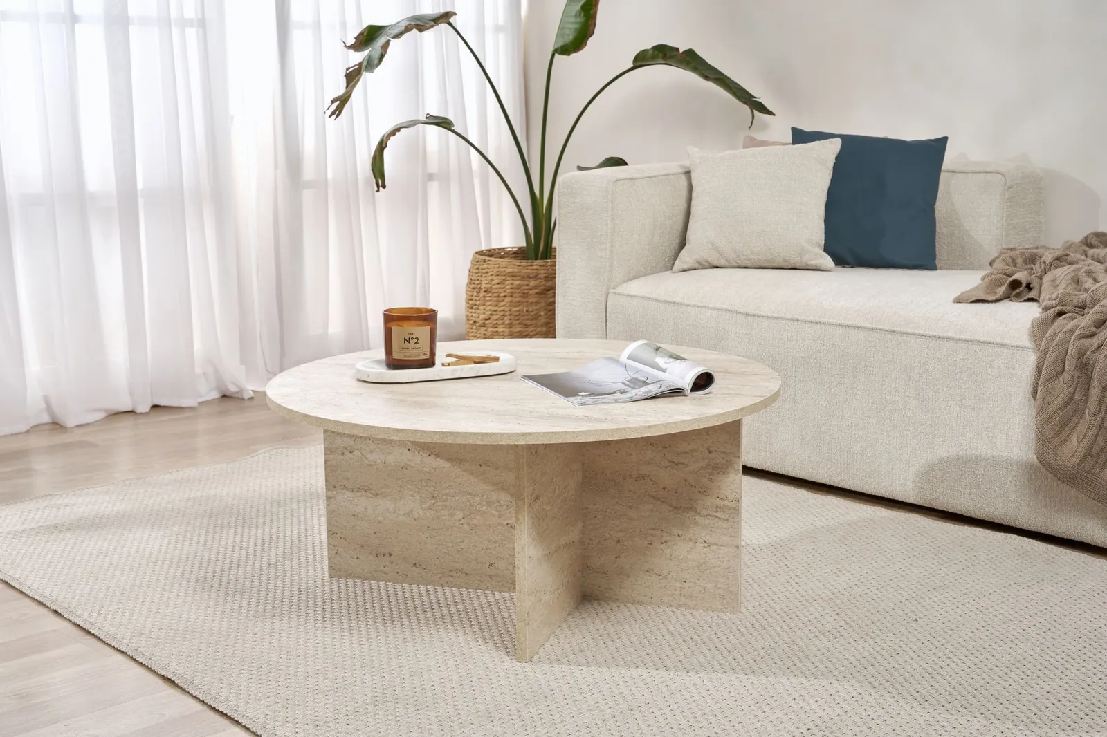 Runder Couchtisch Soleil aus Holz 90Ø - Image 17