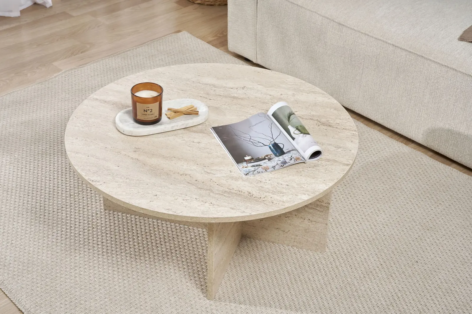 Runder Couchtisch Soleil aus Holz 90Ø - Image 19