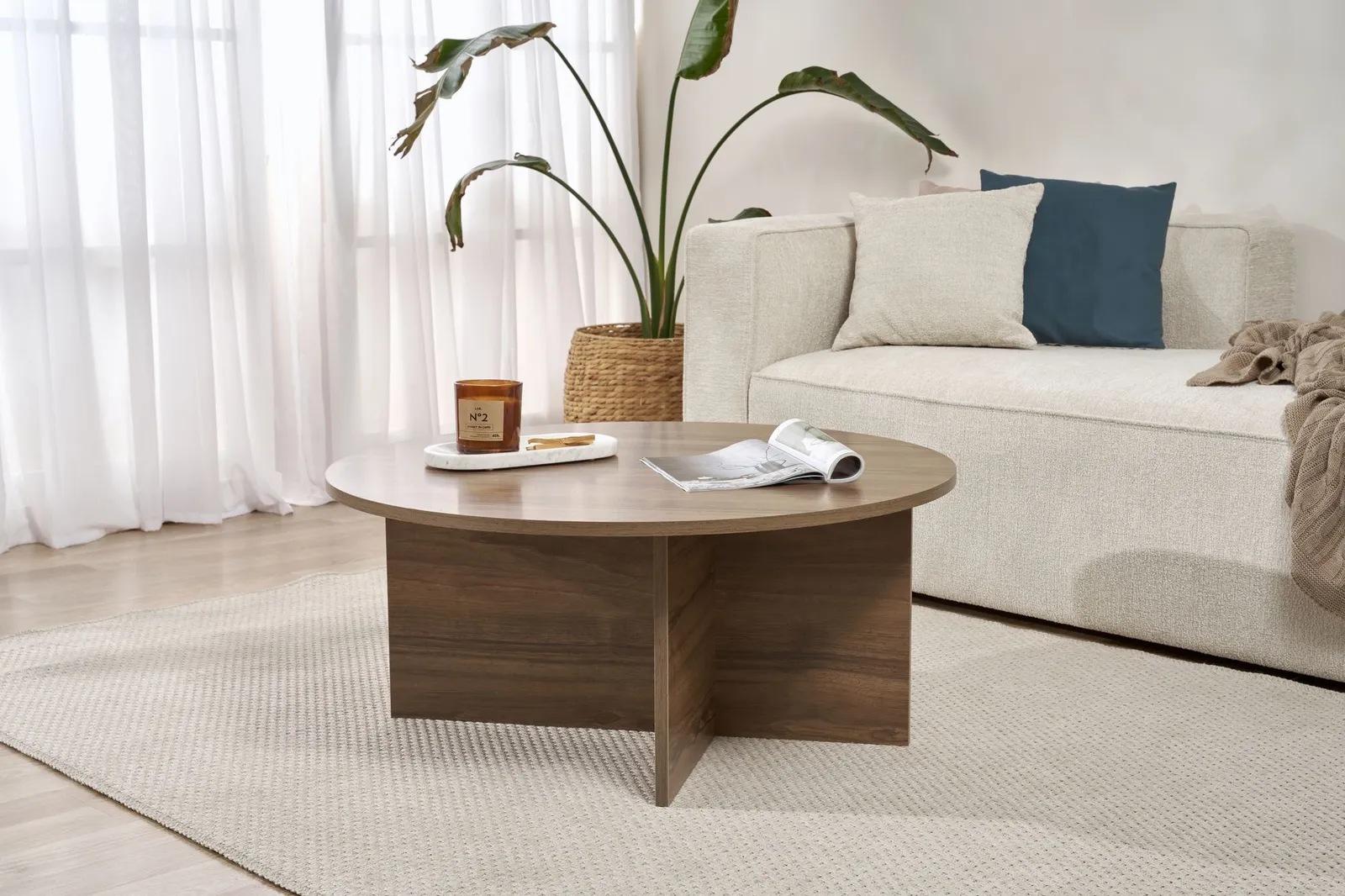 Runder Couchtisch Soleil aus Holz 90Ø - Image 24