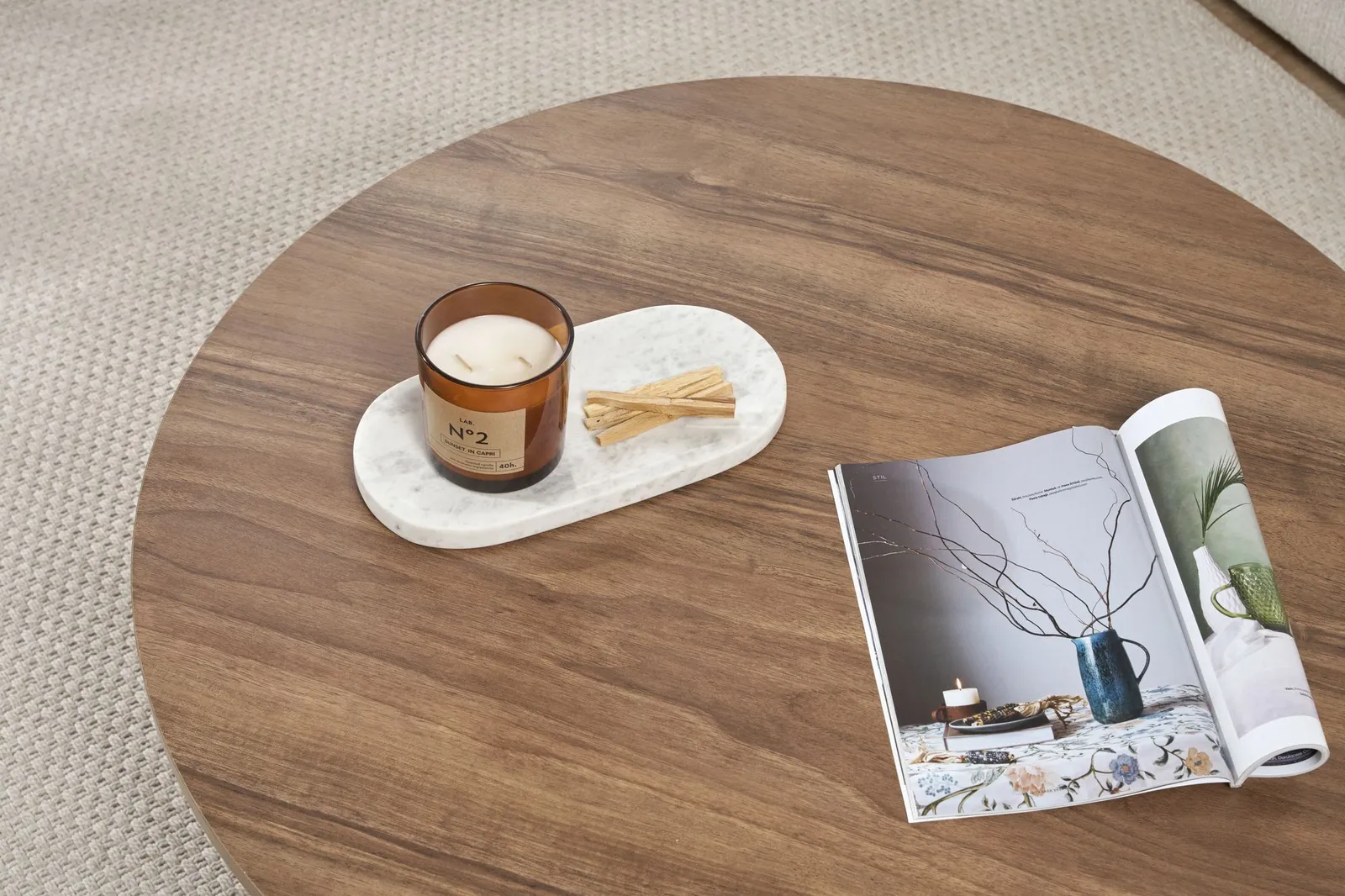 Runder Couchtisch Soleil aus Holz 90Ø - Image 27