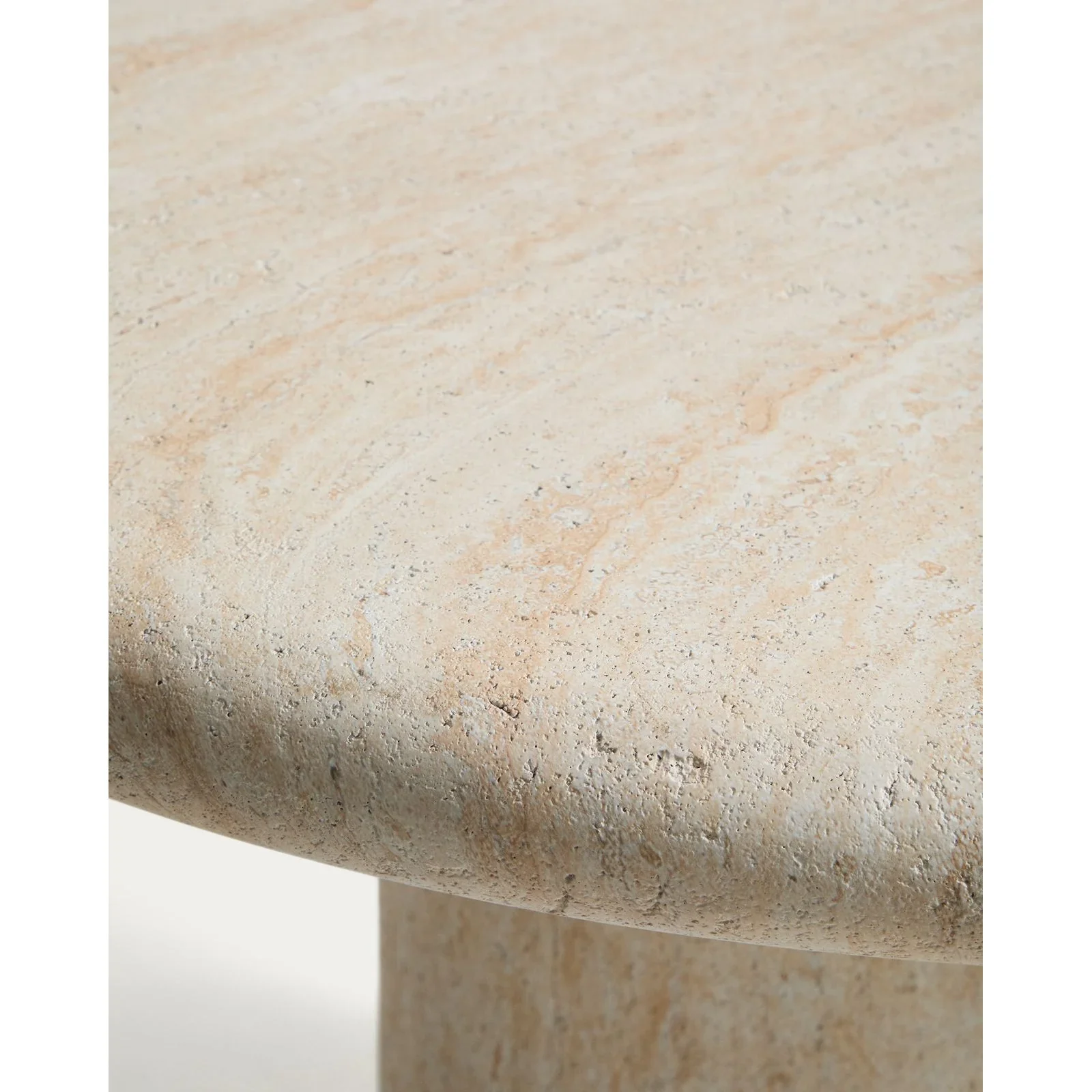 Runder Tisch Drasi aus Zement mit Finish in Travertinoptik, Ø 122 cm - Image 6