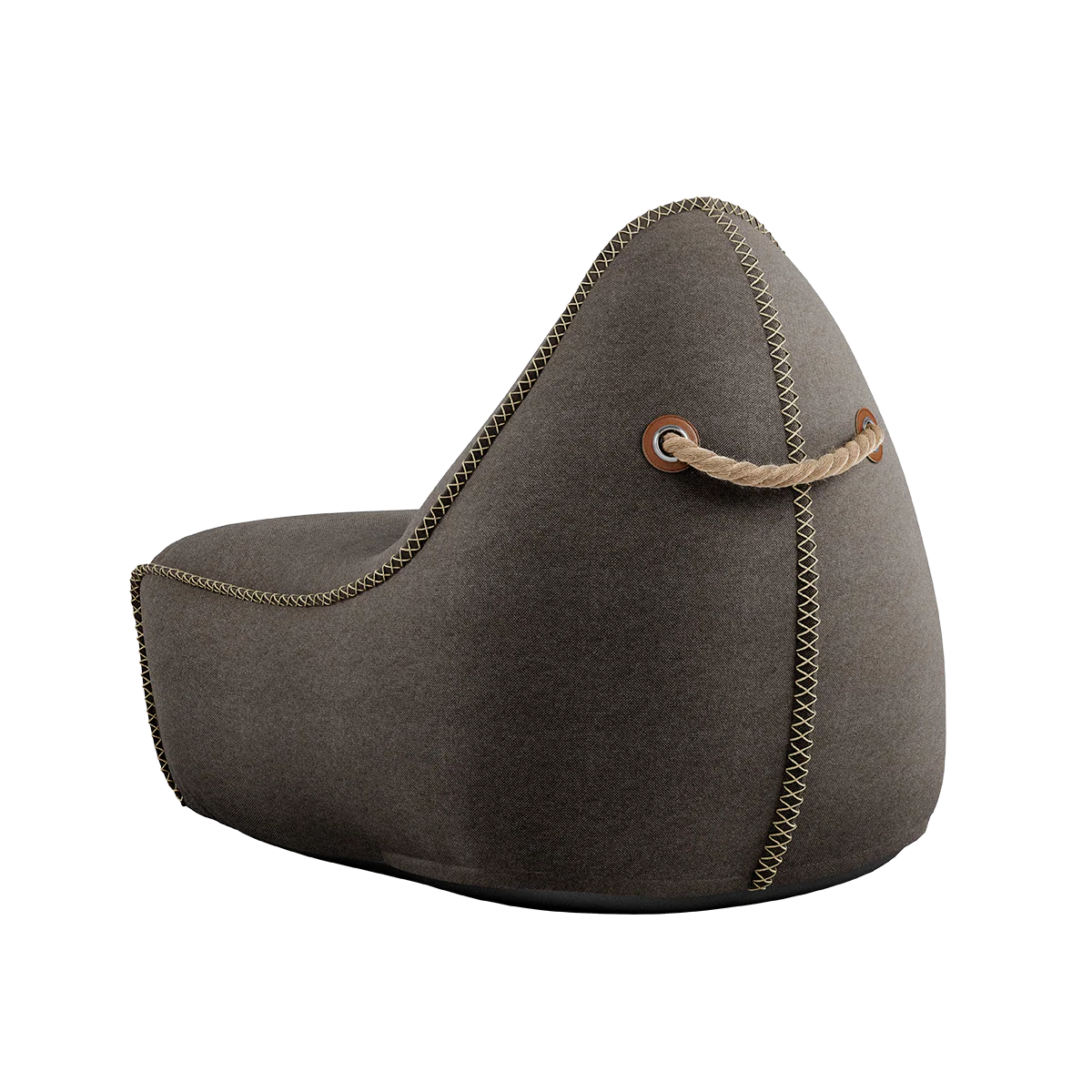 Canvas Lounge Chair Brown - Image 2