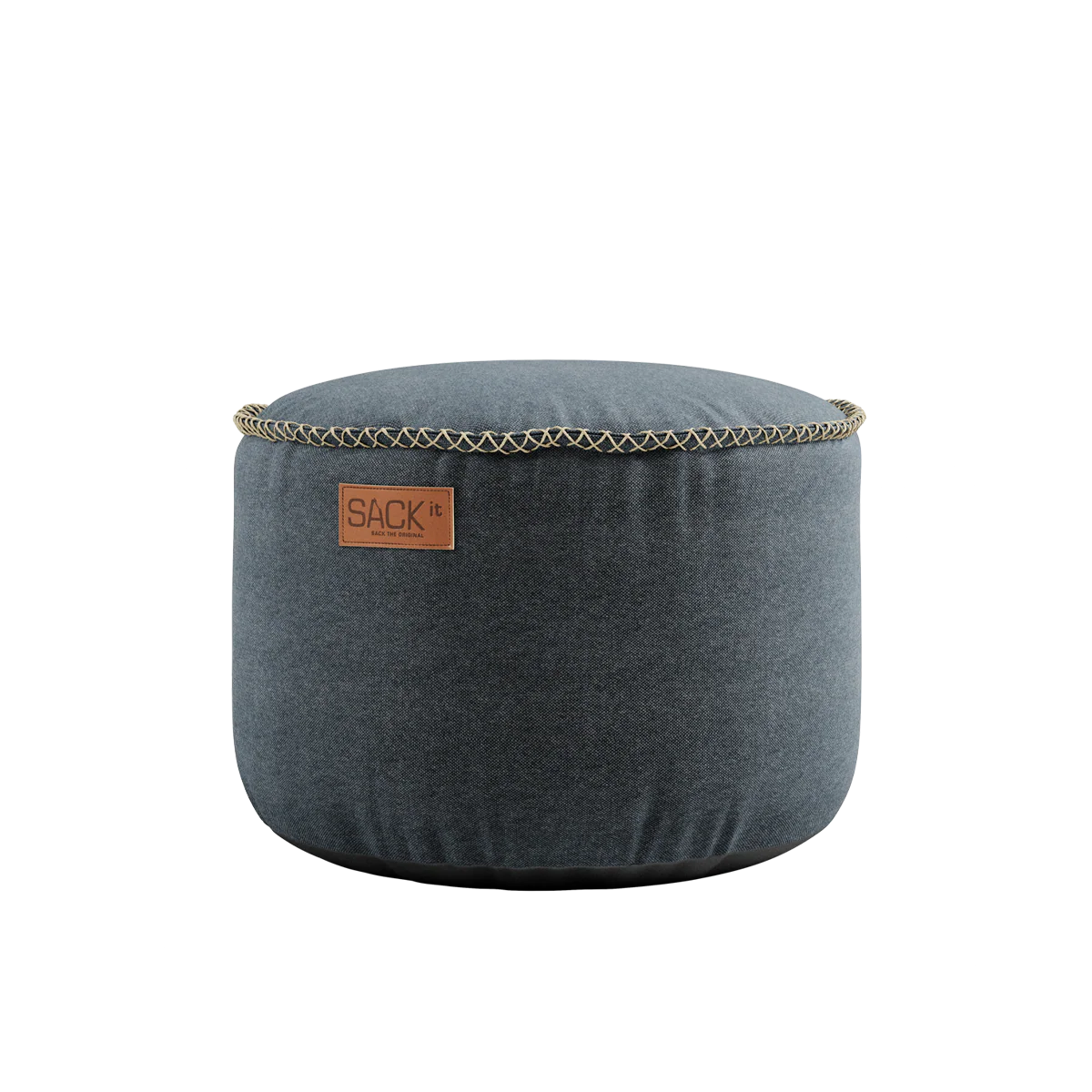 Canvas Lounge Chair Petrol + Pouf - Image 4