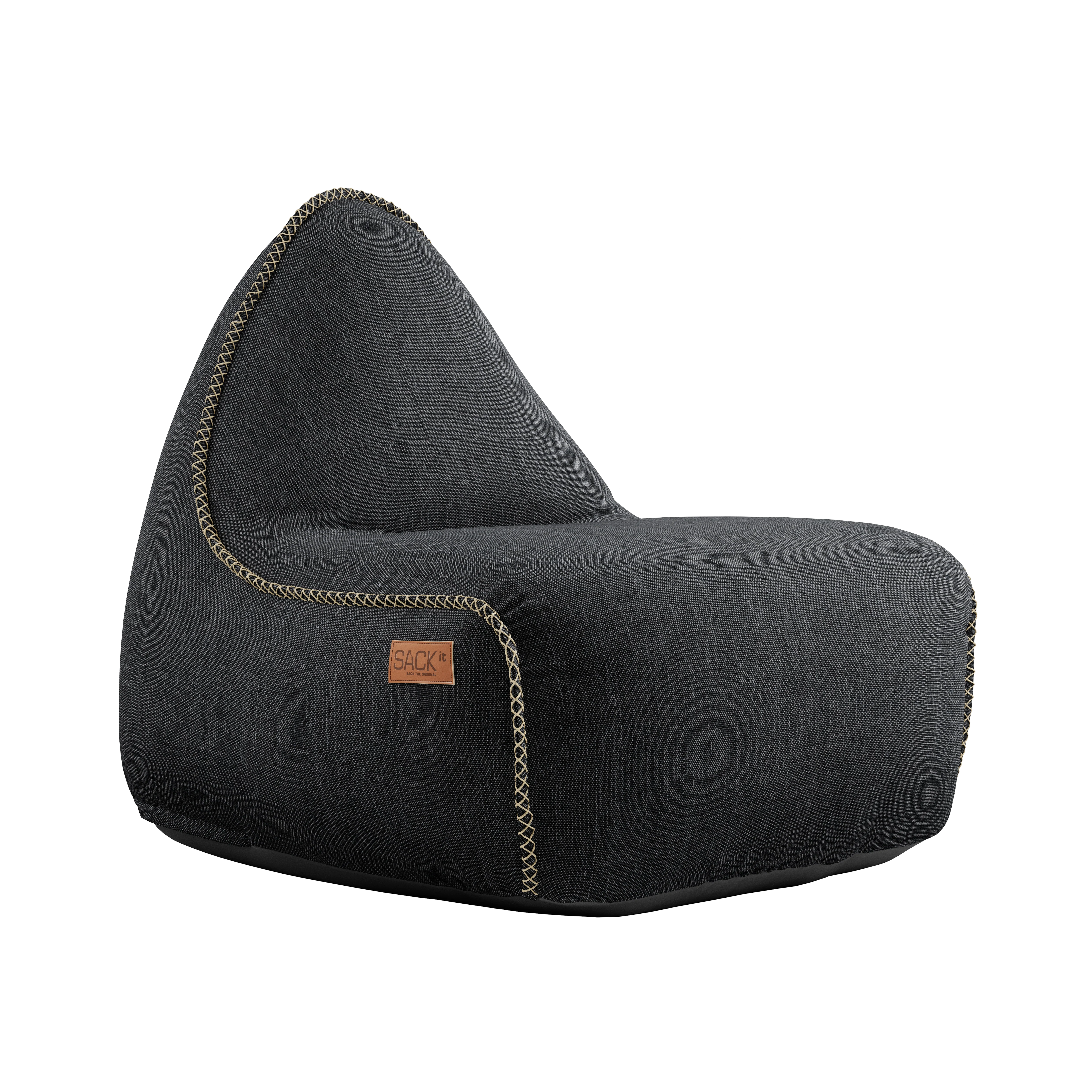 Cobana Lounge Chair Black + Pouf - Image 3