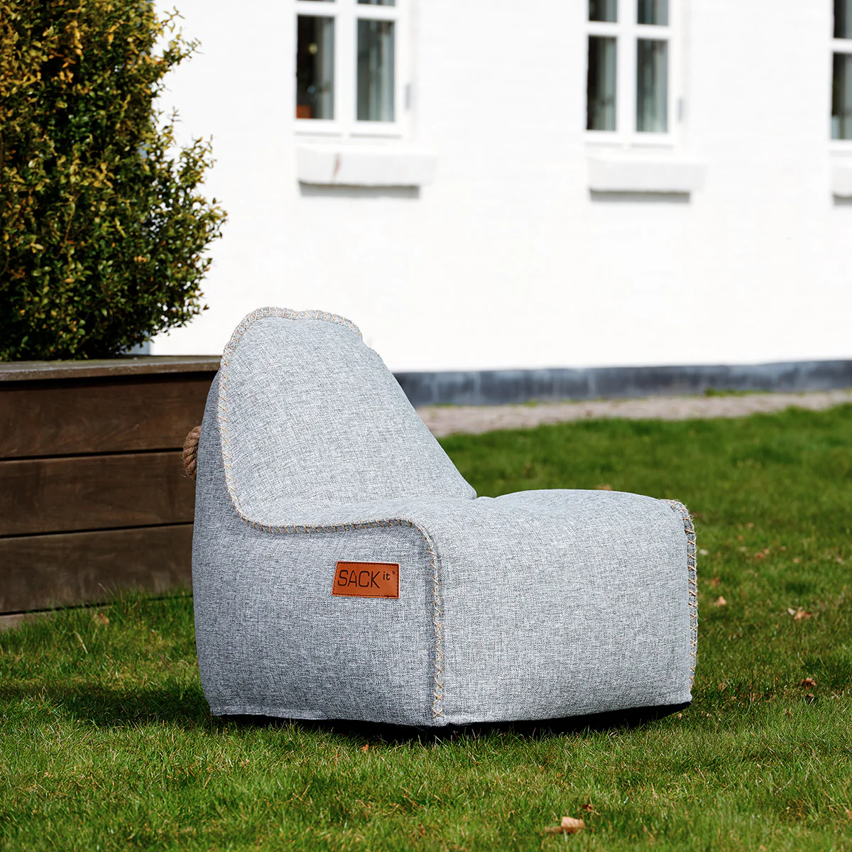 Cobana Lounge Chair jr. Light Grey + Pouf - Image 2