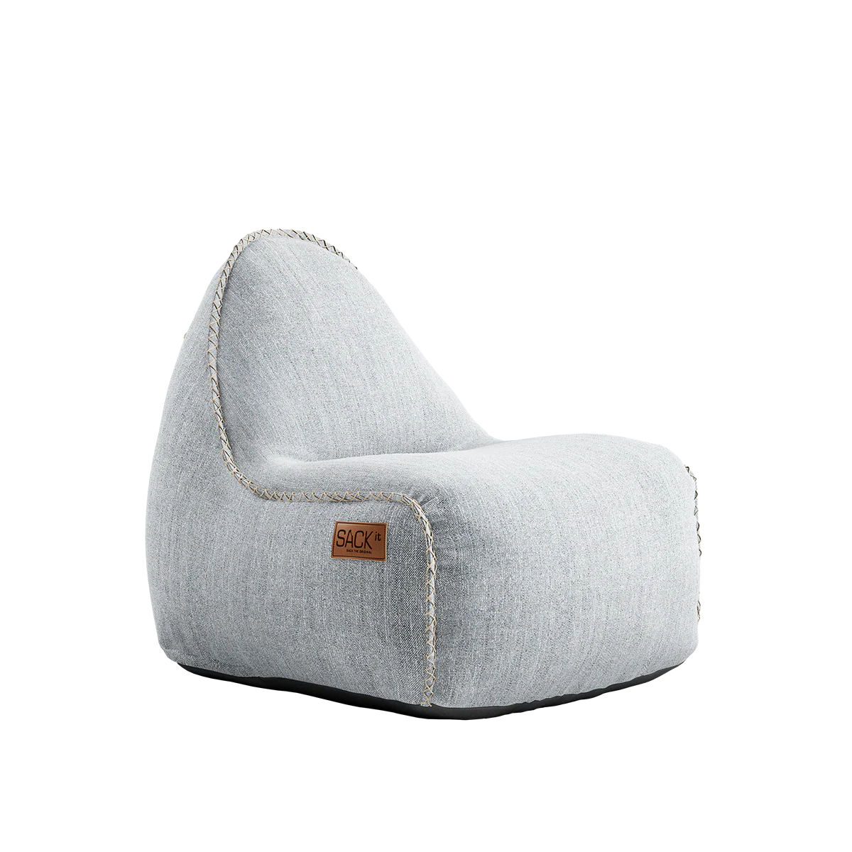 Cobana Lounge Chair jr. White + Pouf - Image 3