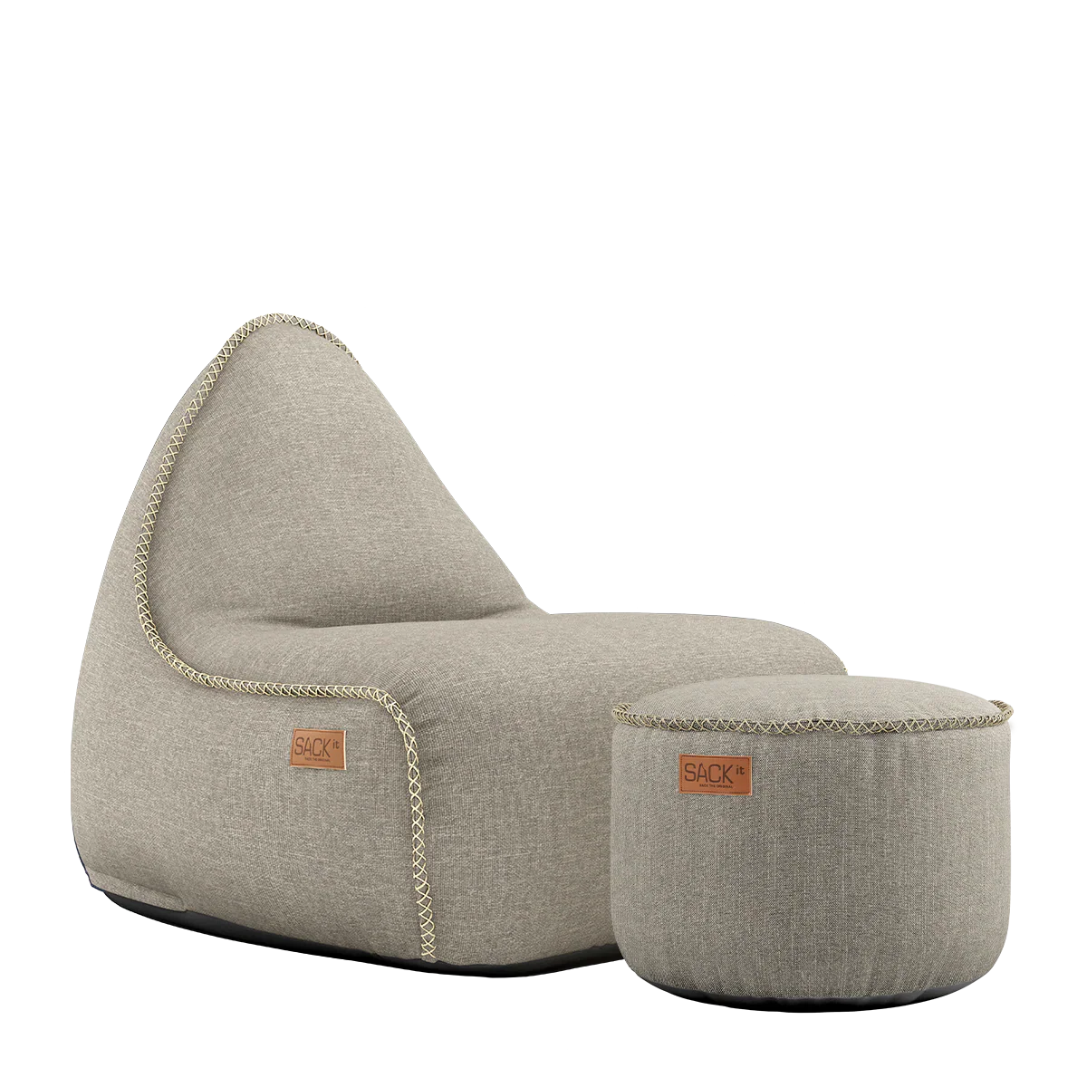 Cobana Lounge Chair Sand + Pouf