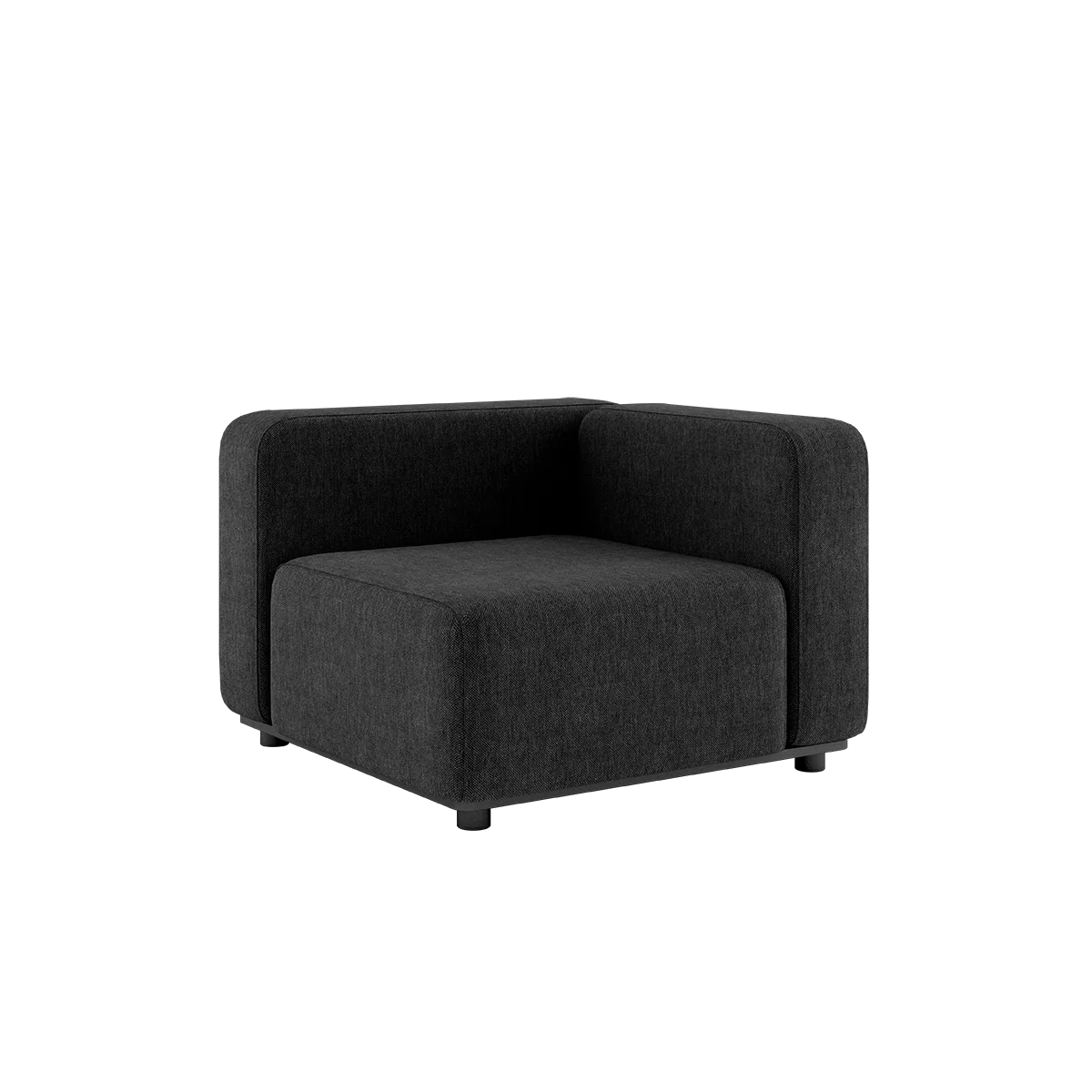 Lounge Garten-Sofa - Ecke Schwarz Cobana