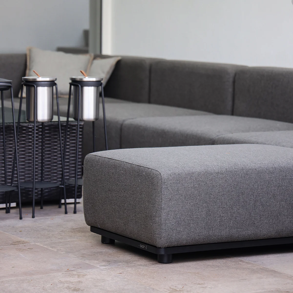 Cobana Lounge Sofa - Pouf Grey - Image 2