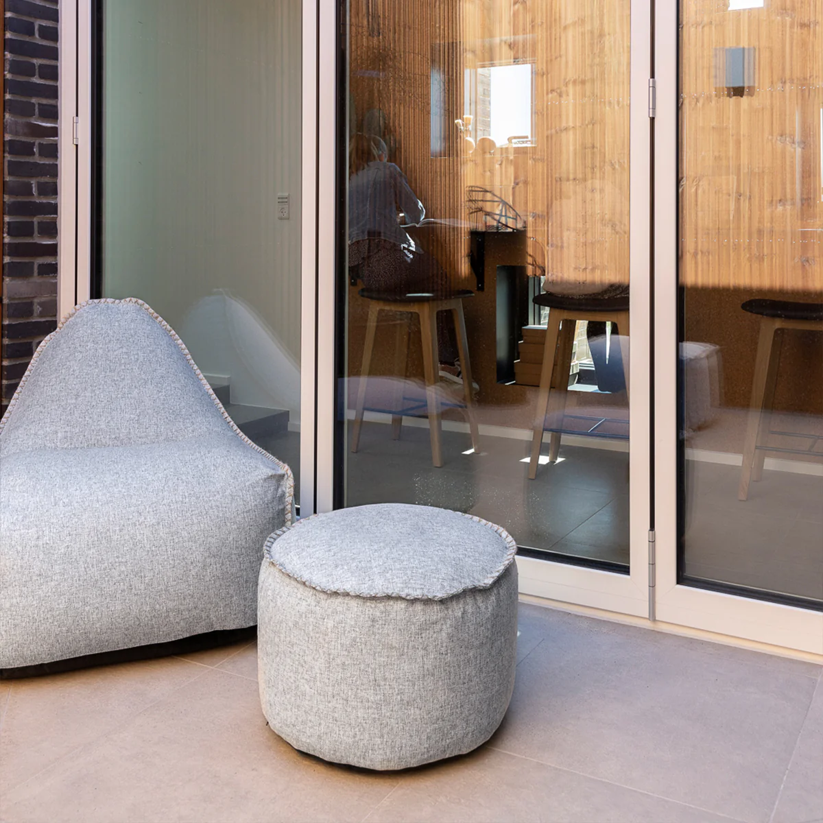 Cobana Pouf Sand Melange - Image 2